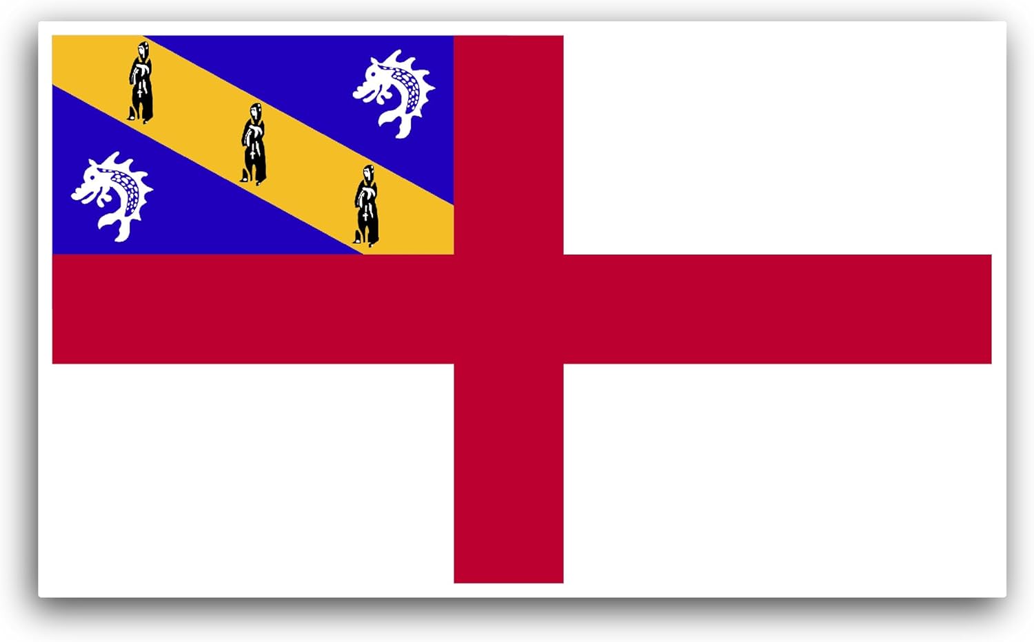 2 (Pieces) 3" and 5" Herm Flag Sticker, Waterproof Vinyl Decals for Many Purpose Like Cars, Trucks, Laptops, Phones, Windows and More