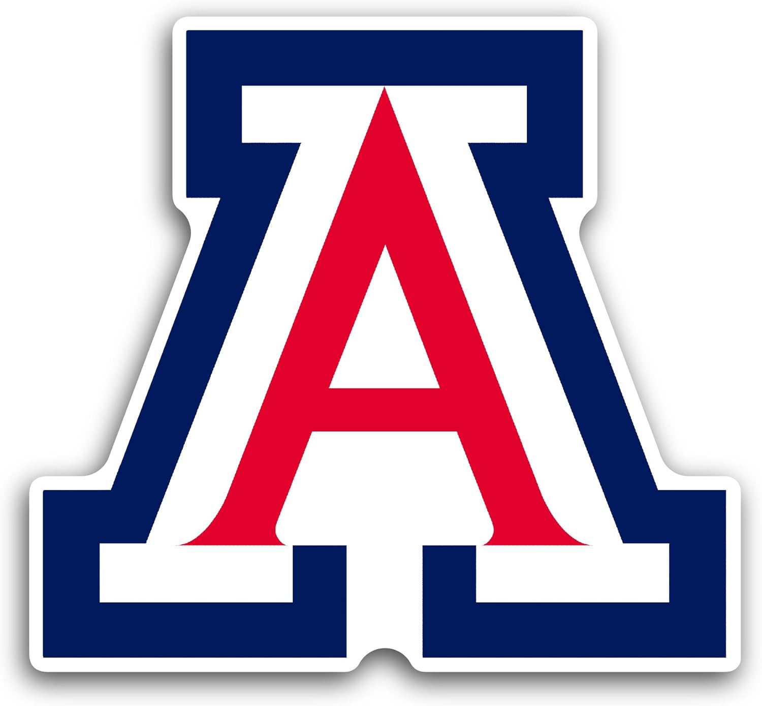 2 (Pieces) 3" and 5" University of Ariz0na Sticker, Waterproof Vinyl Decals for Many Purpose Like Cars, Trucks, Laptops, Phones, Windows and More