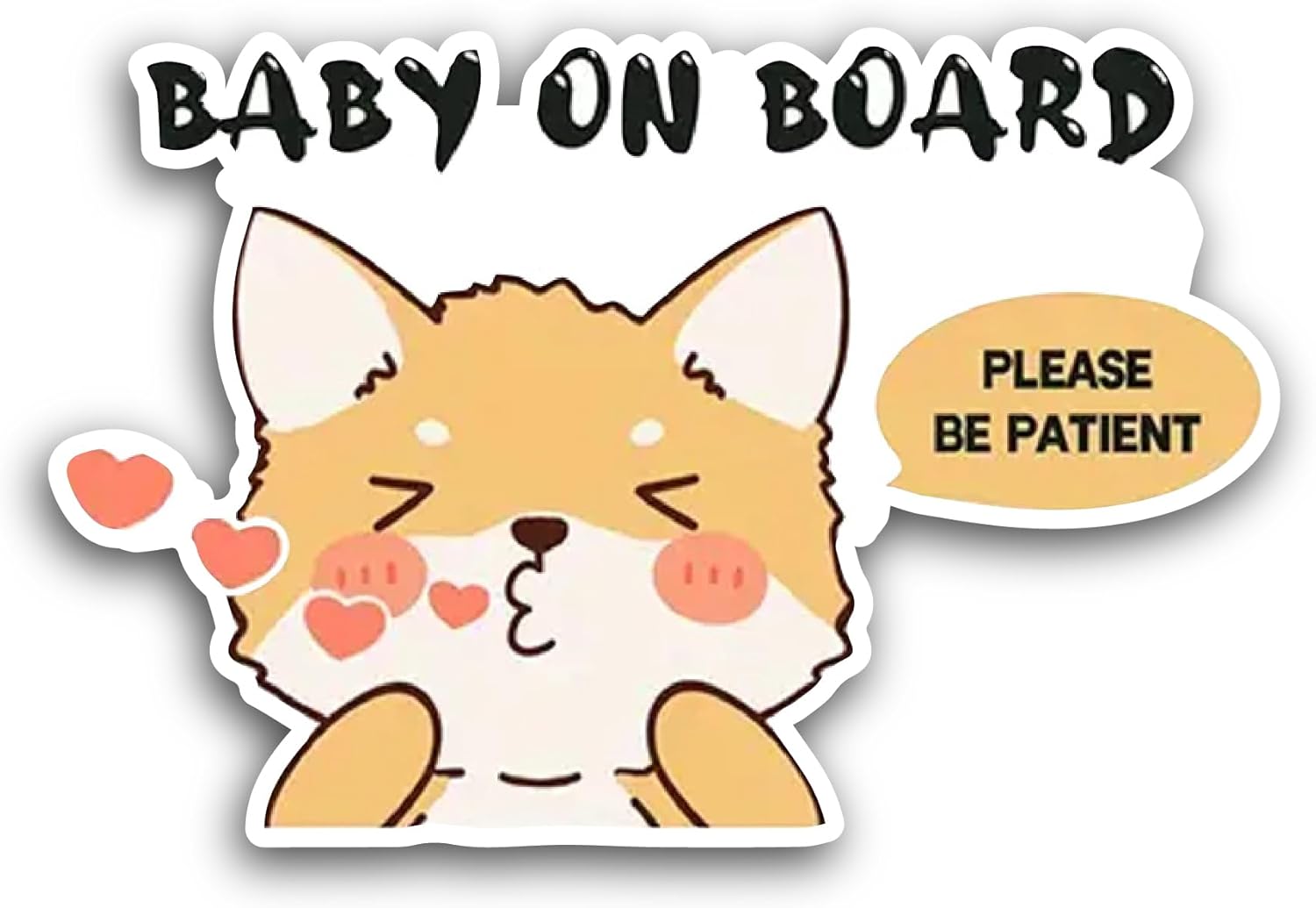 2 (Pieces) 3" and 5" Cute Brown Cat Cartoon Sticker, Waterproof Vinyl Decals for Many Purpose Like Cars, Trucks, Laptops, Phones, Windows and More