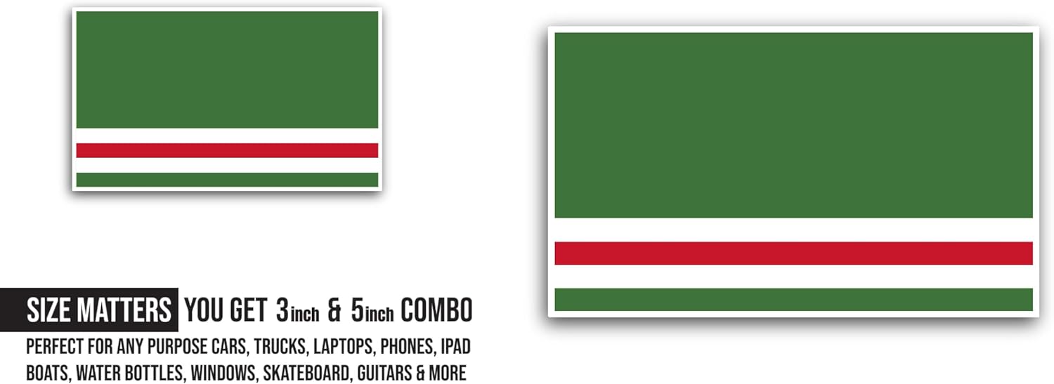 2 (Pieces) 3" and 5" Chechen Republic of Ichkeria Sticker, Waterproof Vinyl Decals for Many Purpose Like Cars, Trucks, Laptops, Phones, Windows and More