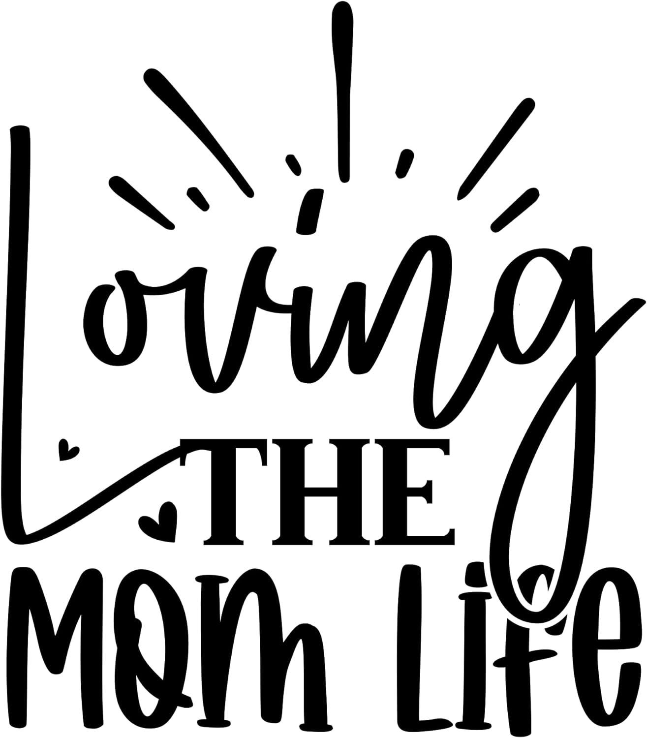 Inspirational Quote "Loving The mom Life" Motivational Sticker Vinyl Decal Motivation Stickers- 5" Vinyl Sticker Waterproof