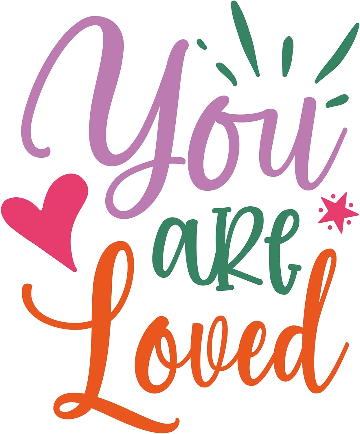 Inspirational Quote "You are Loved, quate" Motivational Sticker Vinyl Decal Motivation Stickers- 5" Vinyl Sticker Waterproof
