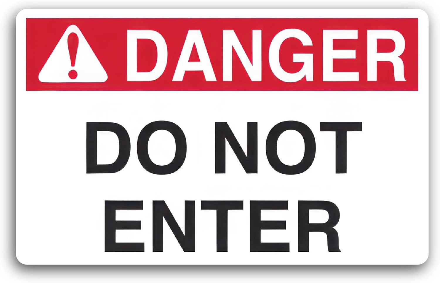 2 (Pieces) 3" and 5" Do Not Enter Decal Sticker, Waterproof Vinyl Decals for Many Purpose Like Cars, Trucks, Laptops, Phones, Windows and More