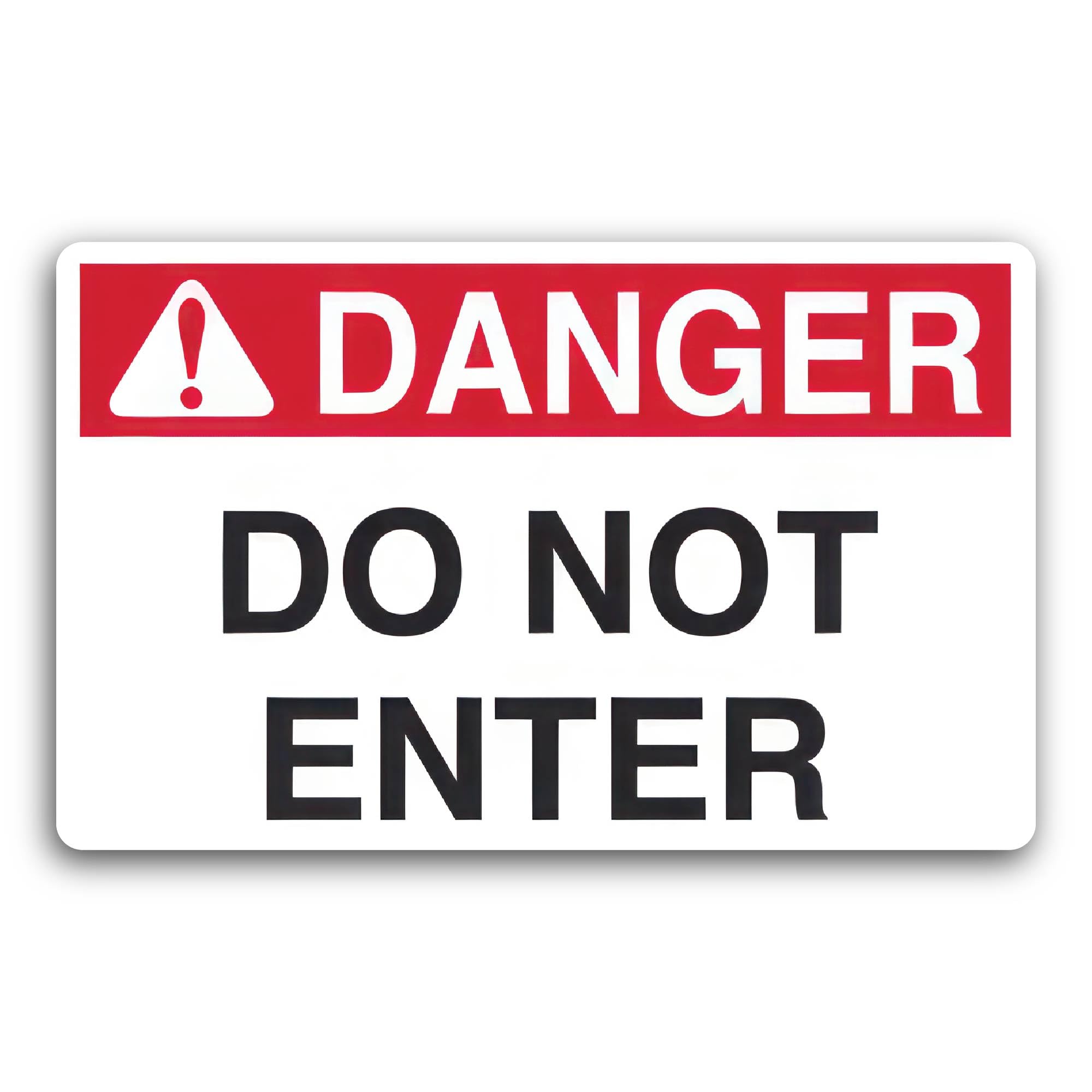 2 (Pieces) 3" and 5" Do Not Enter Decal Sticker, Waterproof Vinyl Decals for Many Purpose Like Cars,