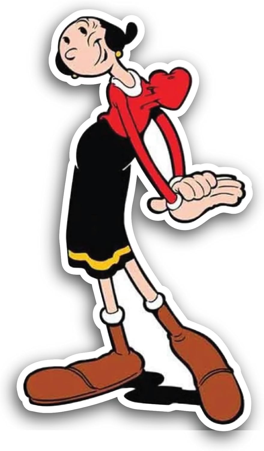 2 (Pieces) 3" and 5" Happy Cartoon Character Sticker, Waterproof Vinyl Decals for Many Purpose Like Cars, Trucks, Laptops, Phones, Windows and More