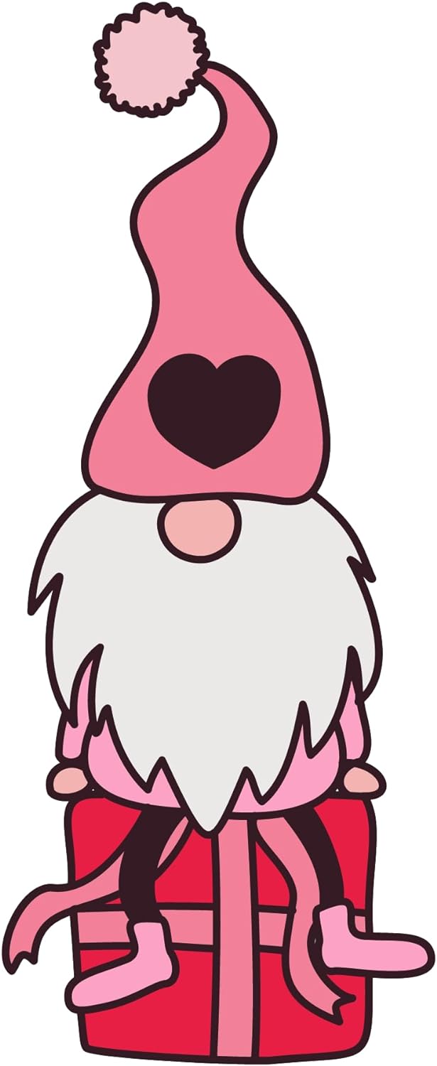 Inspirational Quote Cute Valentine Gnome Clipart Motivational Sticker Vinyl Decal Motivation Stickers- 5" Vinyl Sticker Waterproof