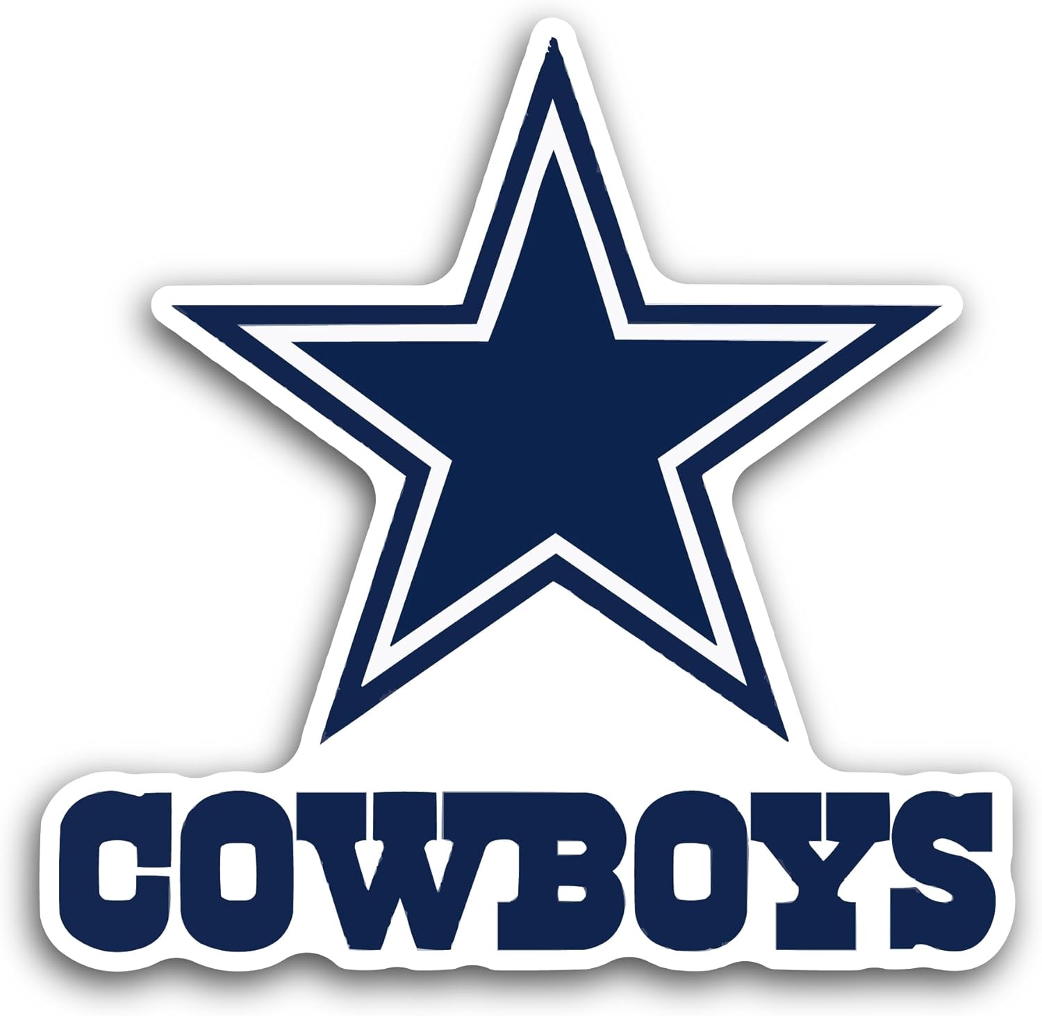 2 (Pieces) 3" and 5" C0wboys Logo Decal Sticker, Waterproof Vinyl Decals for Many Purpose Like Cars, Trucks, Laptops, Phones, Windows and More