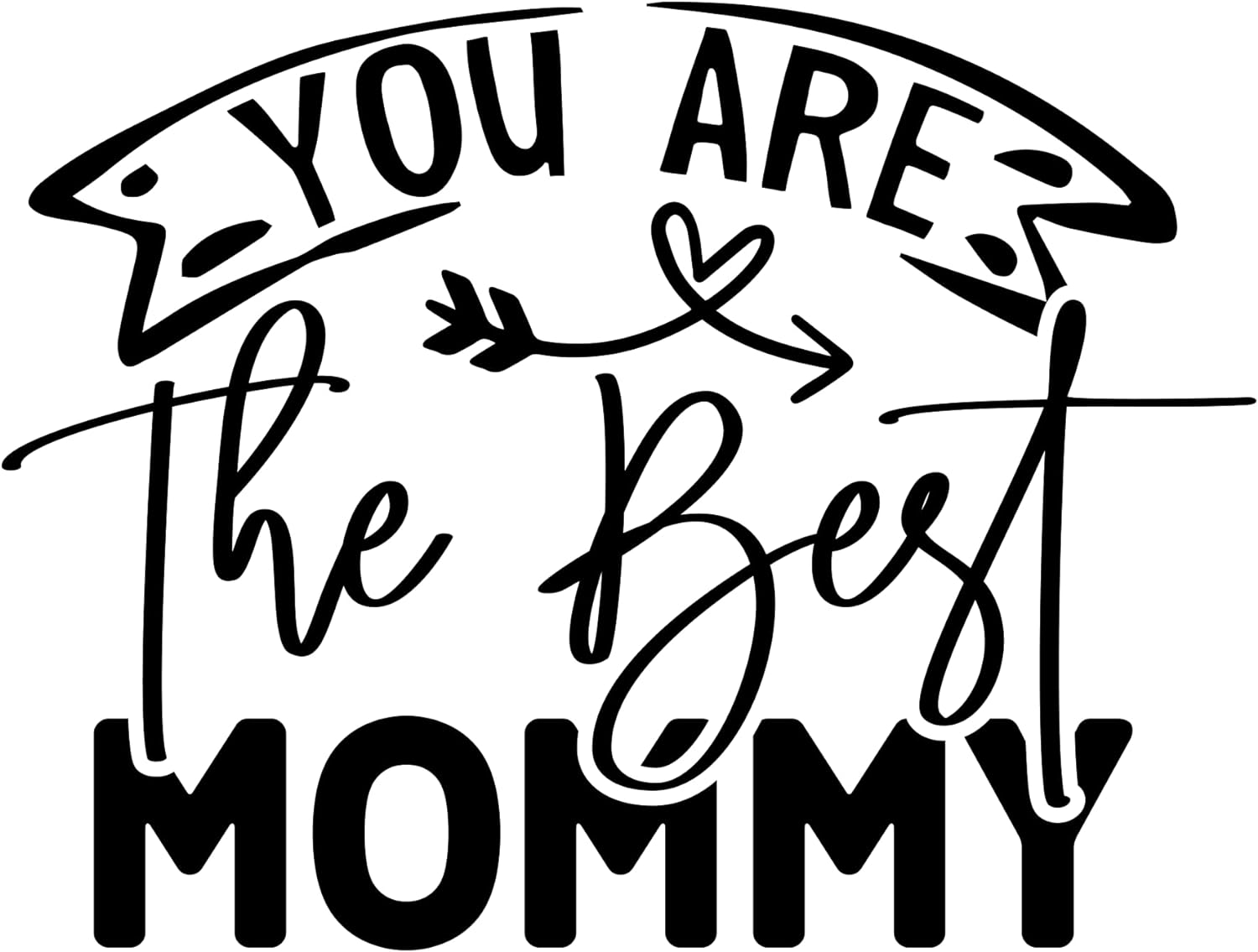 Inspirational Quote "You are The Best Mommy" Motivational Sticker Vinyl Decal Motivation Stickers- 5" Vinyl Sticker Waterproof