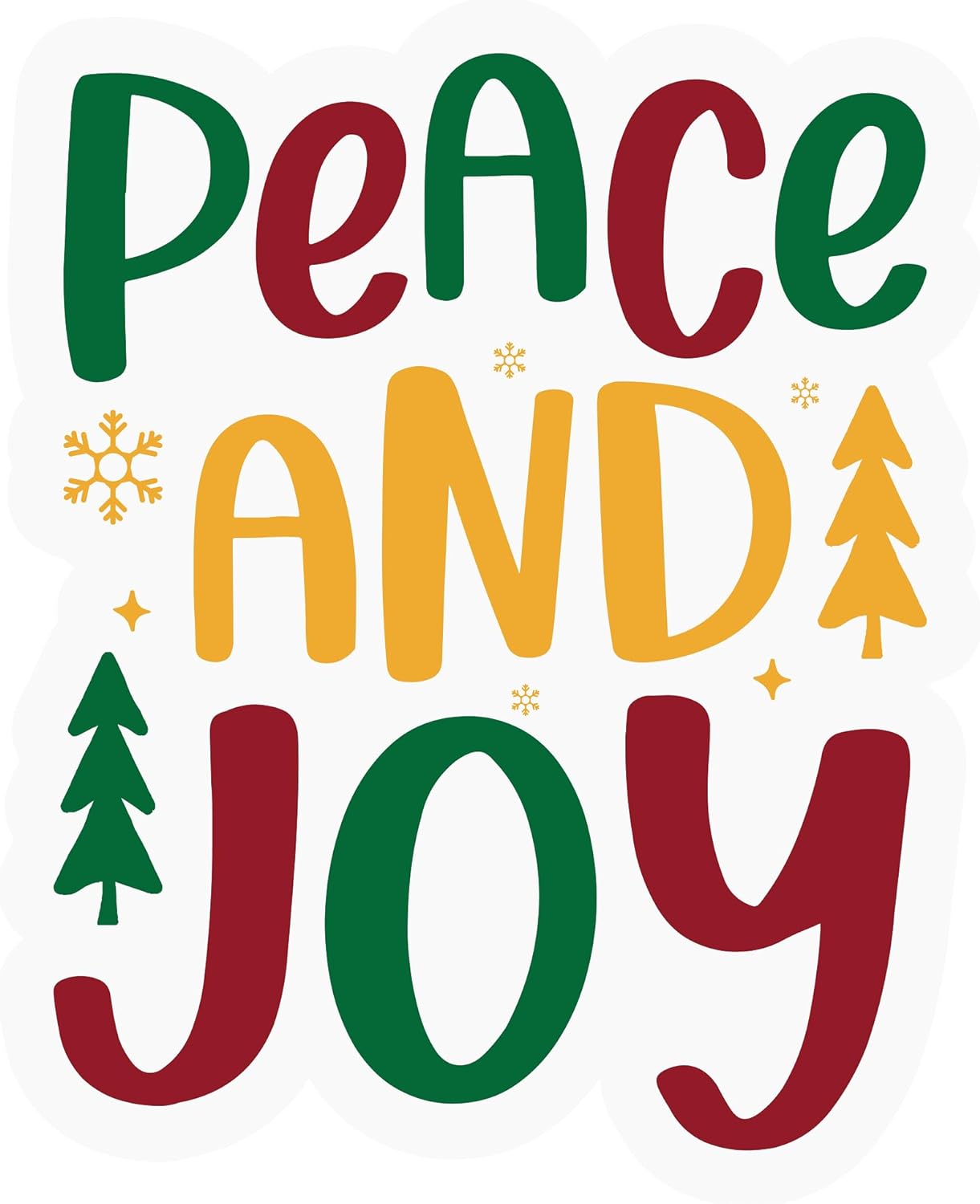 Inspirational Quote Peace and Joy Motivational Sticker Vinyl Decal Motivation Stickers- 5" Vinyl Sticker Waterproof