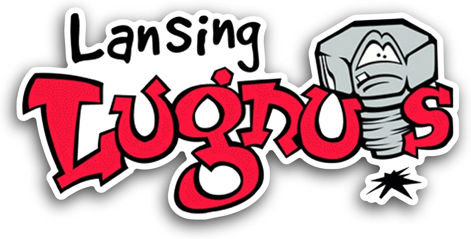 2 (Pieces) 3" and 5" L@nsing Lugnuts Sticker, Waterproof Vinyl Decals for Many Purpose Like Cars, Trucks, Laptops, Phones, Windows and More