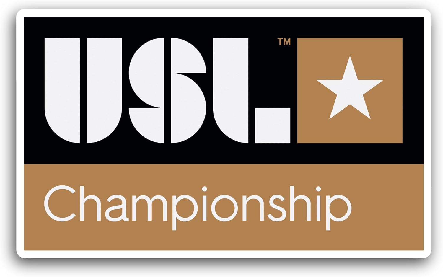 2 (Pieces) 3" and 5" USL Champi0nship Sticker, Waterproof Vinyl Decals for Many Purpose Like Cars, Trucks, Laptops, Phones, Windows and More
