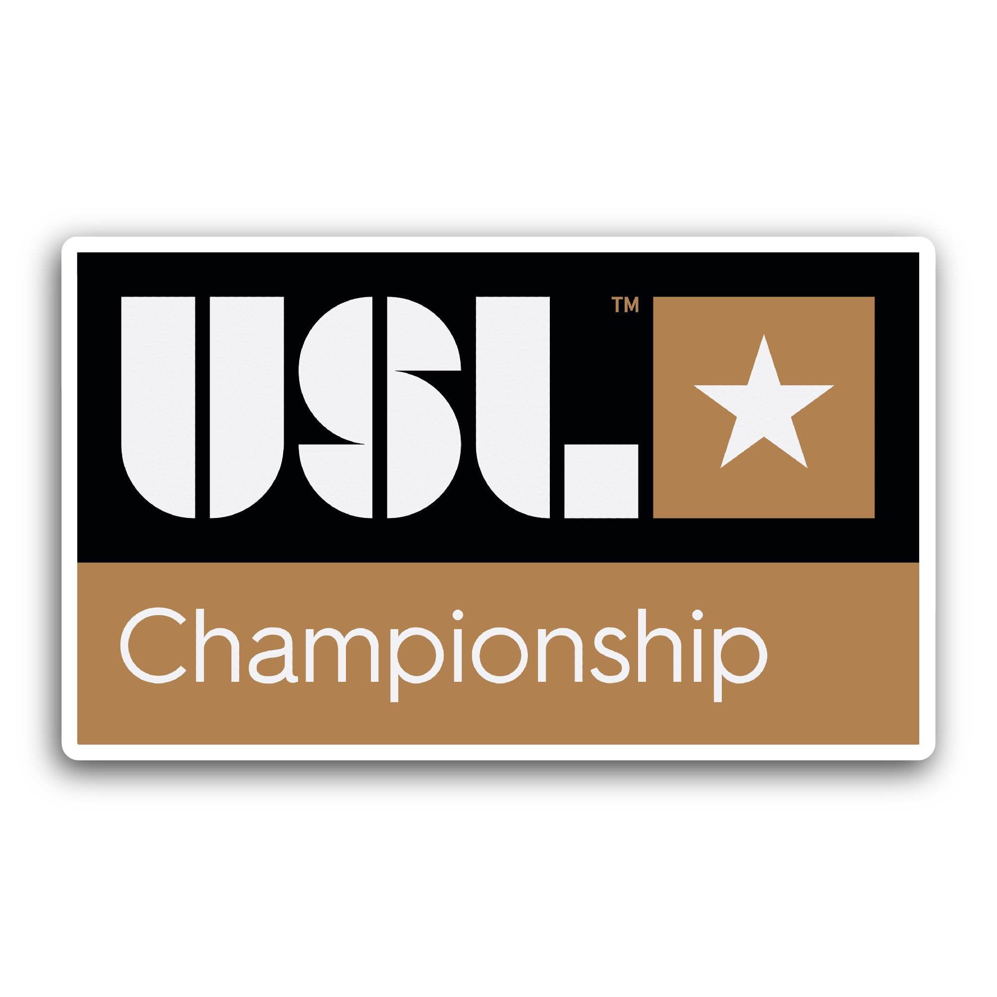 2 (Pieces) 3" and 5" USL Champi0nship Sticker, Waterproof Vinyl Decals for Many Purpose Like Cars, T