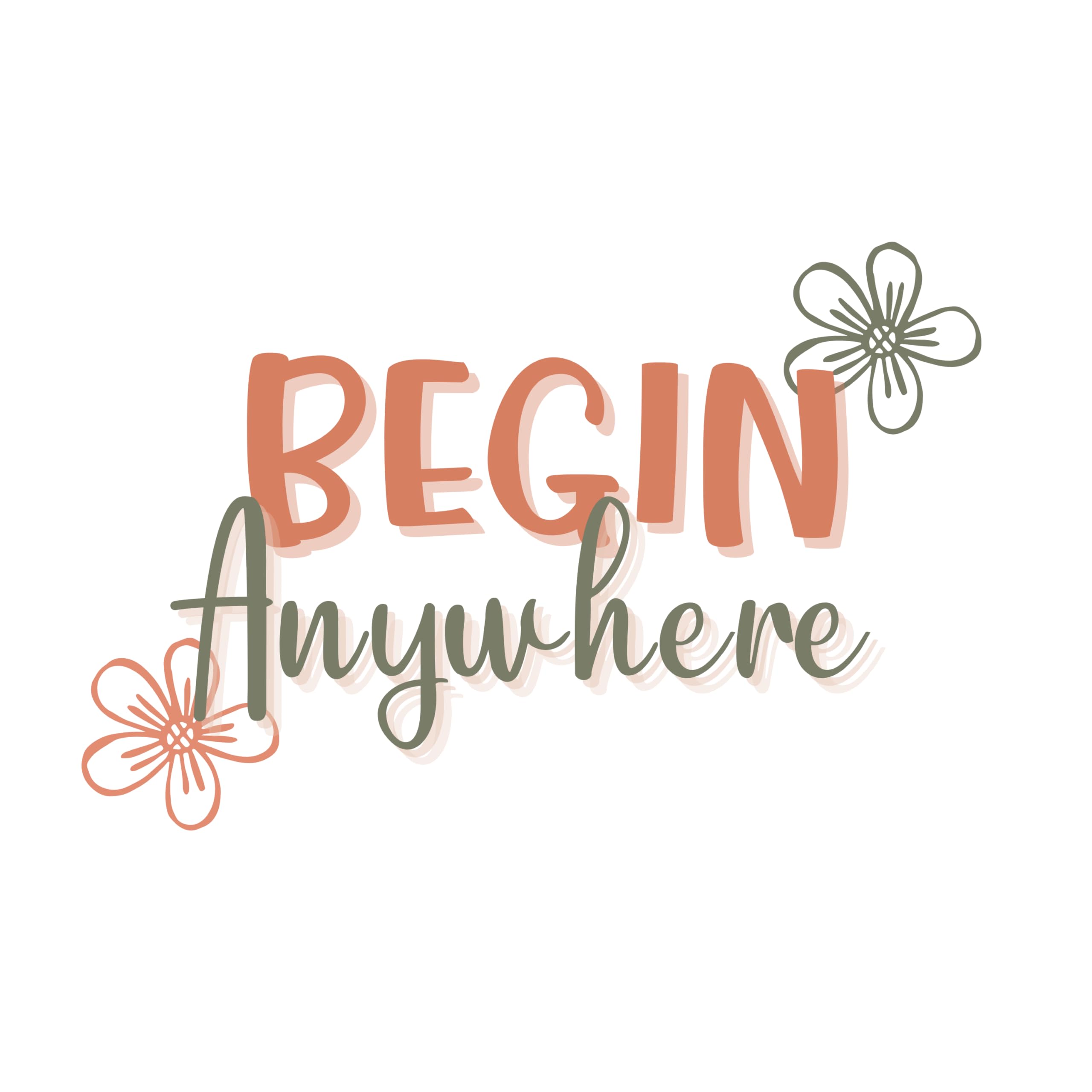 2 (Pieces) 3" and 5" Stickers n Decals Just You and Me - Motivational Sticker Vinyl Decal Sticker, W