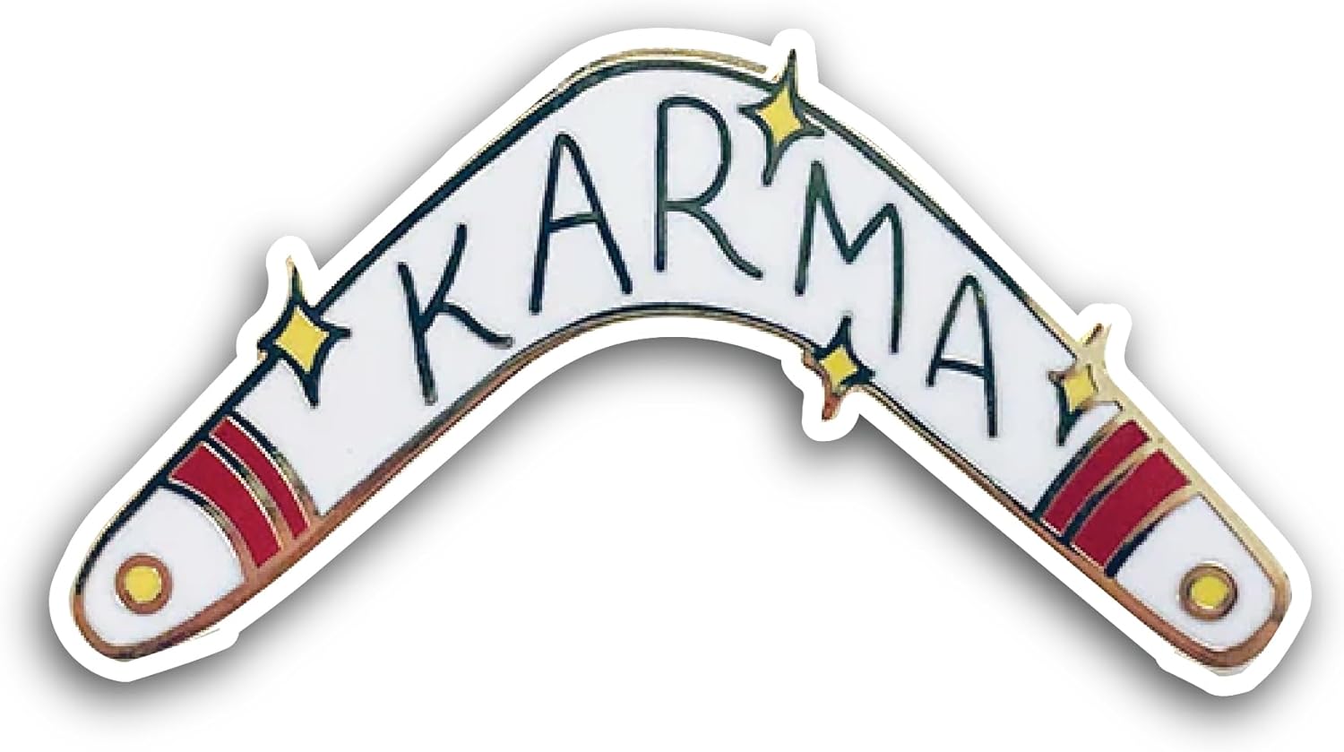 2 (Pieces) 3" and 5" Karma Sticker, Waterproof Vinyl Decals for Many Purpose Like Cars, Trucks, Laptops, Phones, Windows and More