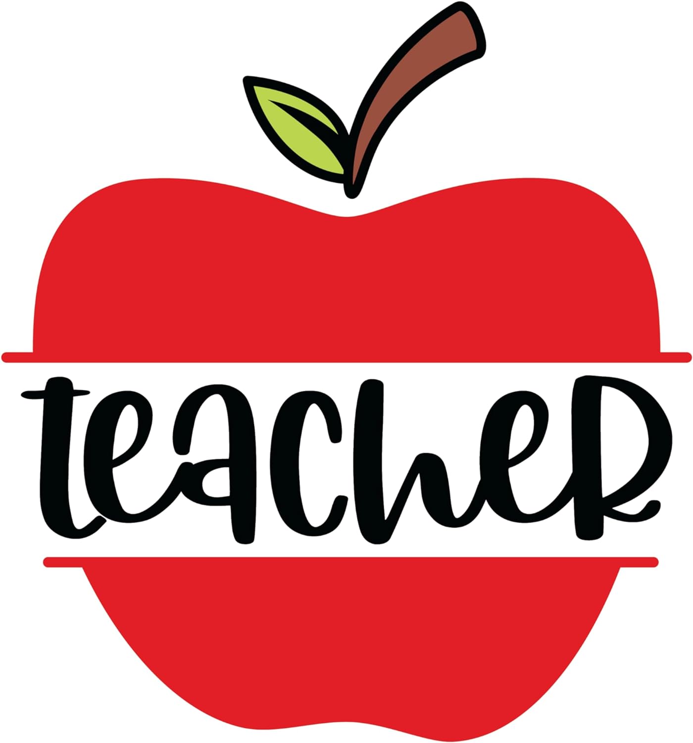 Inspirational Quote "Teacher Icon on Red Apple" Motivational Sticker Vinyl Decal Motivation Stickers- 5" Vinyl Sticker Waterproof