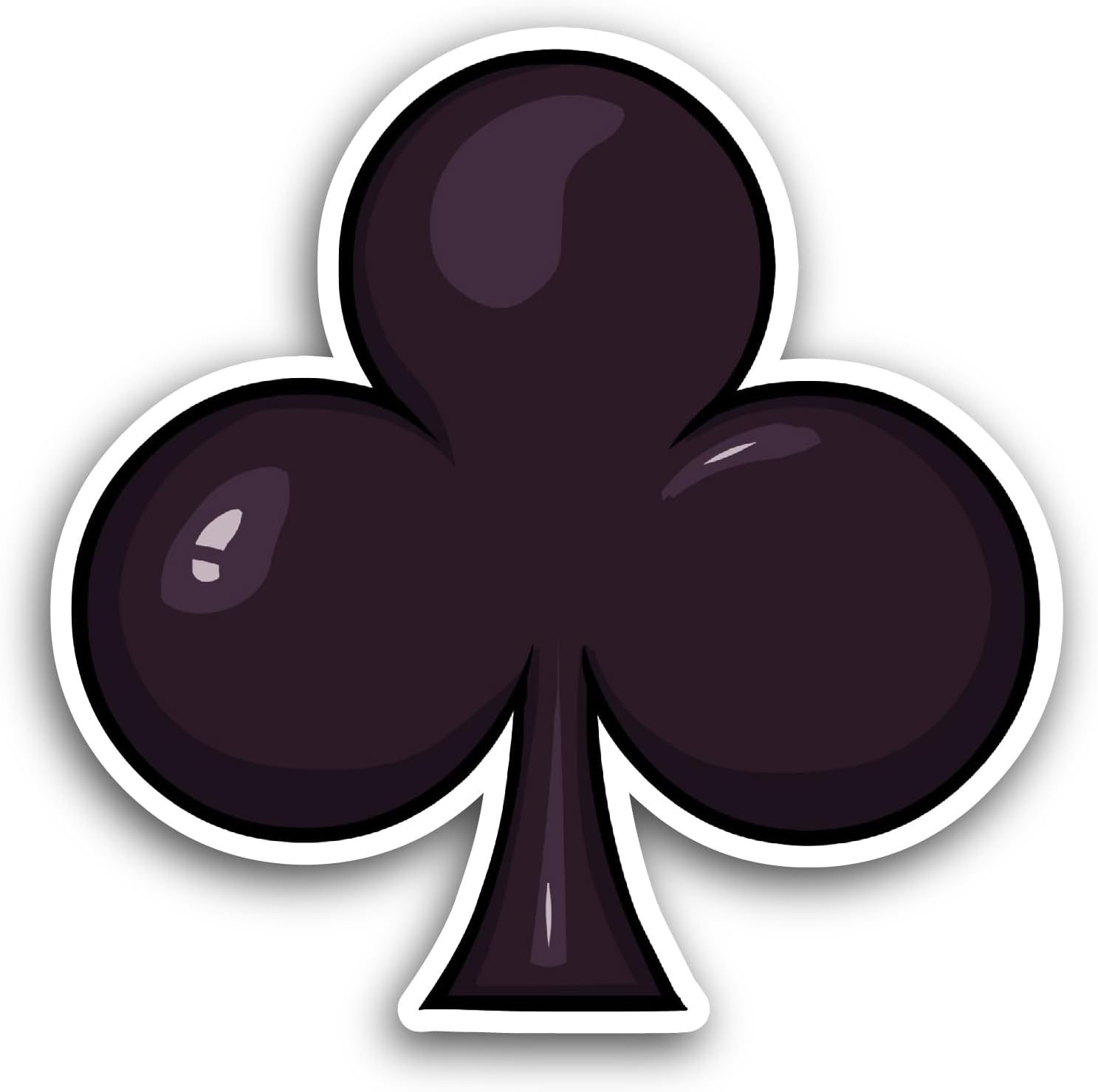 2 (Pieces) 3" and 5" Clubs Card Sticker, Waterproof Vinyl Decals for Many Purpose Like Cars, Trucks, Laptops, Phones, Windows and More