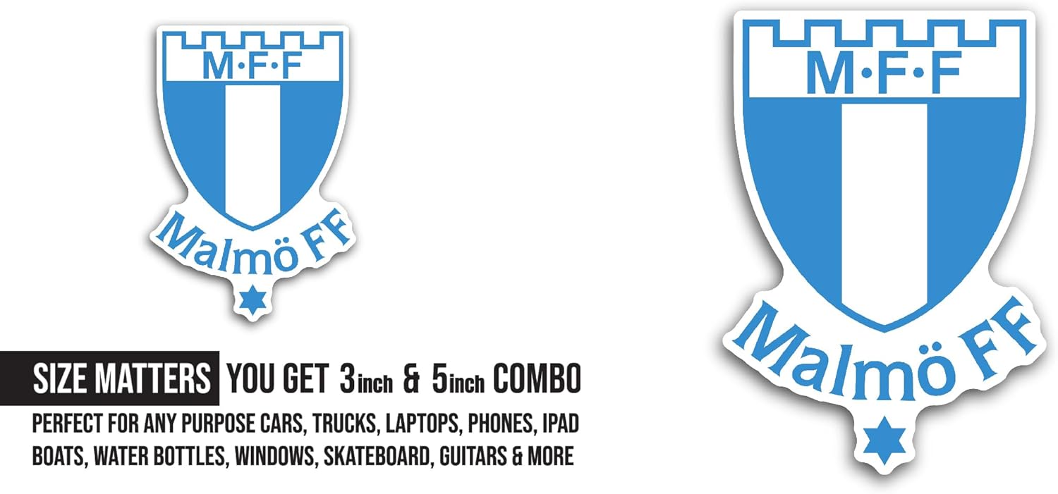 2 (Pieces) 3" and 5" Malm0 FF Sticker, Waterproof Vinyl Decals for Many Purpose Like Cars, Trucks, Laptops, Phones, Windows and More