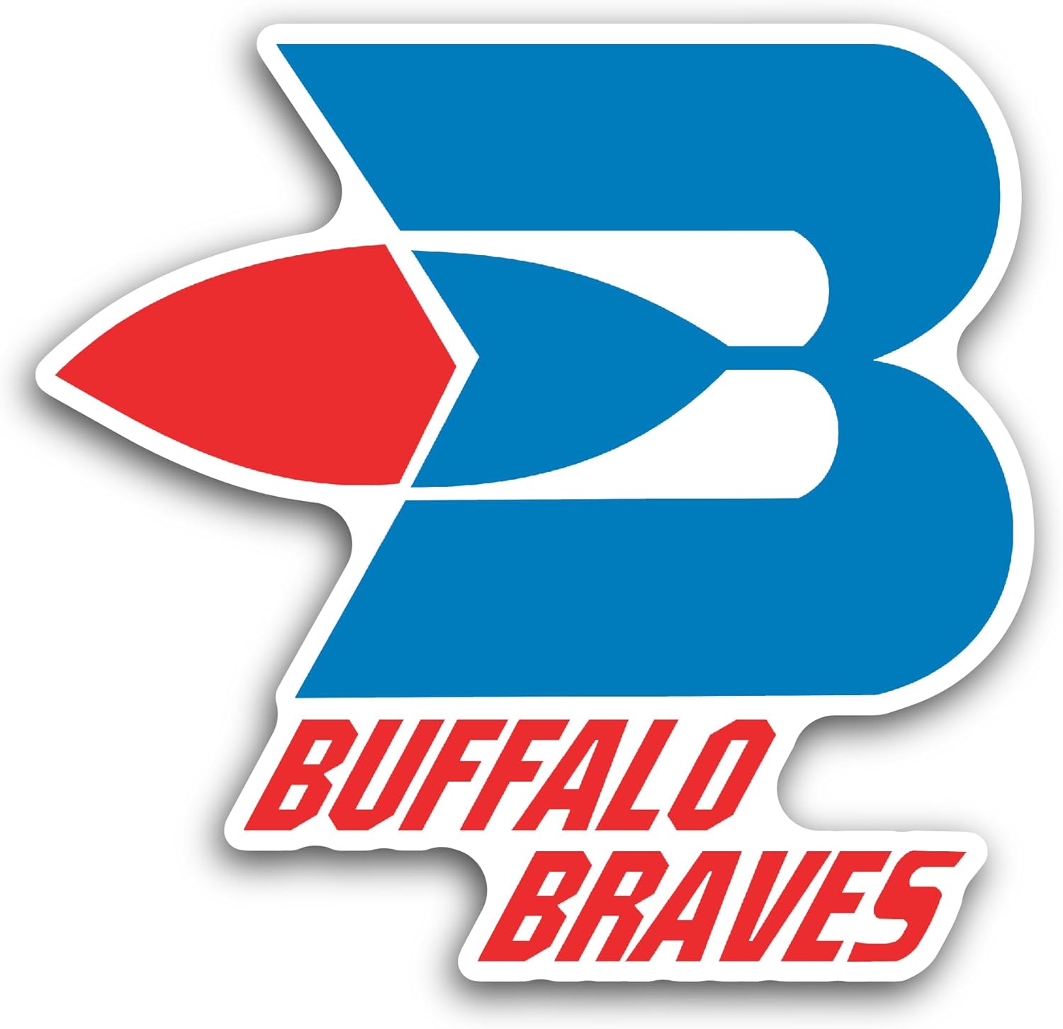 2 (Pieces) 3" and 5" Buffal0 Br@VES Logo Sticker, Waterproof Vinyl Decals for Many Purpose Like Cars, Trucks, Laptops, Phones, Windows and More