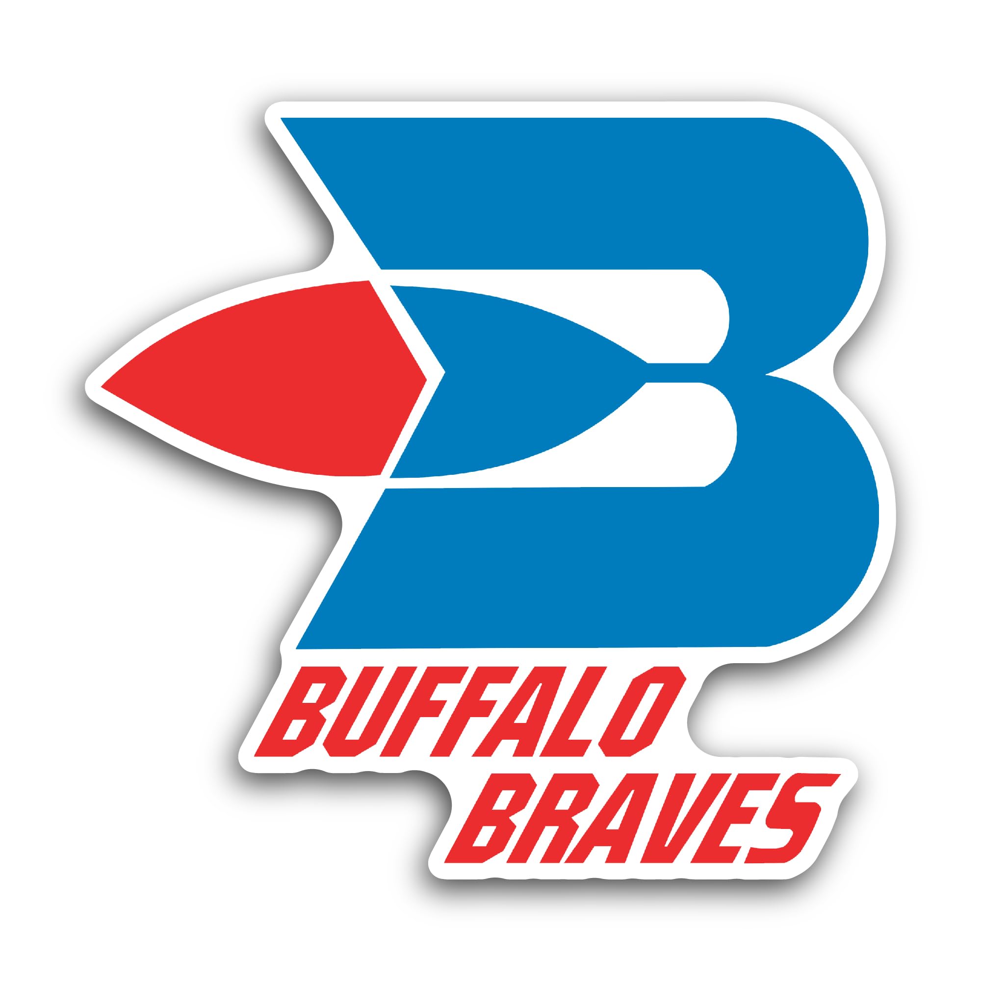 2 (Pieces) 3" and 5" Buffal0 Br@VES Logo Sticker, Waterproof Vinyl Decals for Many Purpose Like Cars