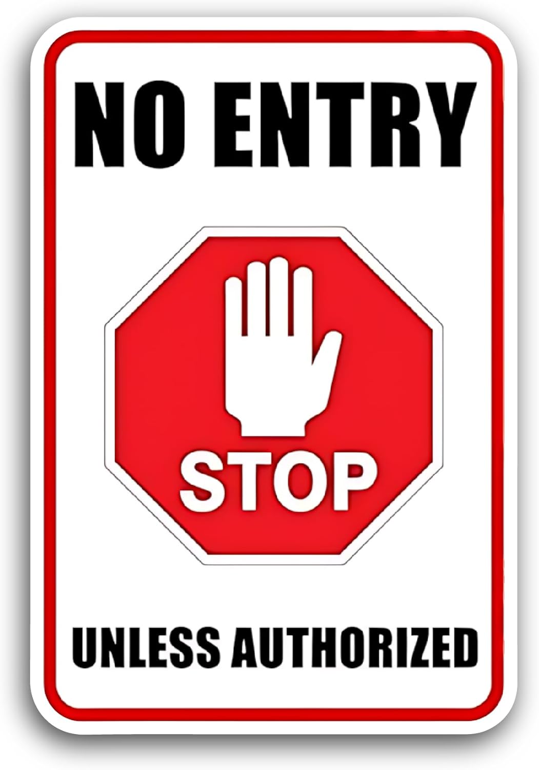 2 (Pieces) 3" and 5" No Entry Sticker, Waterproof Vinyl Decals for Many Purpose Like Cars, Trucks, Laptops, Phones, Windows and More
