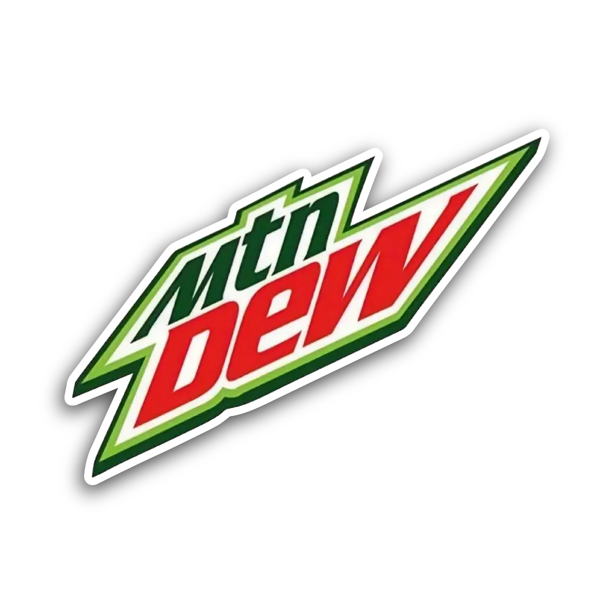 2 (Pieces) 3" and 5" MTN Dew Sticker, Waterproof Vinyl Decals for Many Purpose Like Cars, Trucks, La