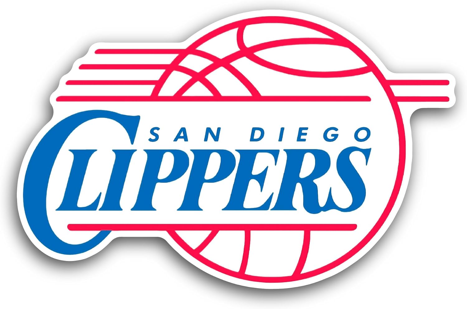 2 (Pieces) 3" and 5" S@n Diego Cl1ppers Decal Sticker, Waterproof Vinyl Decals for Many Purpose Like Cars, Trucks, Laptops, Phones, Windows and More