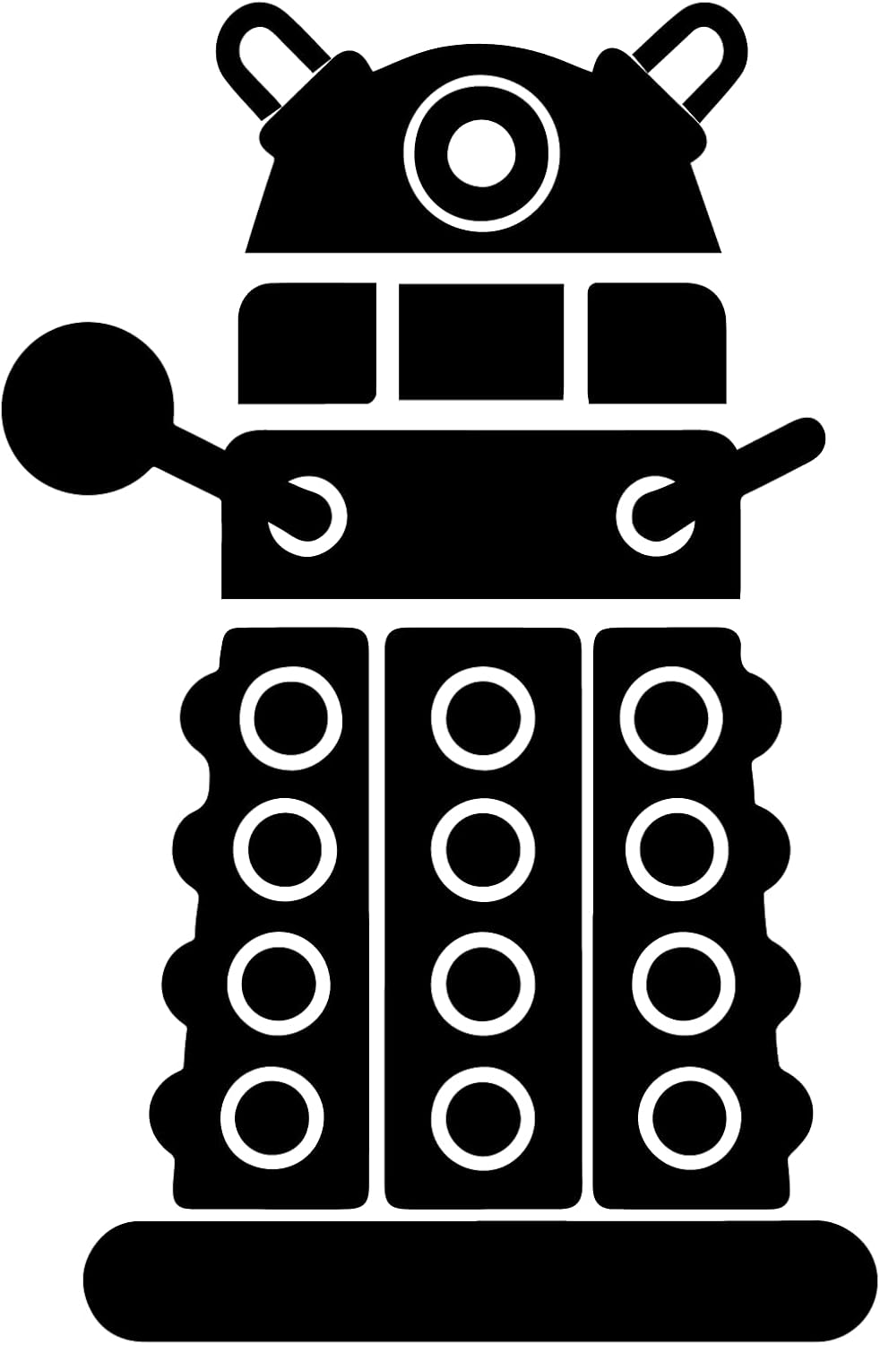 Doctor Wh0 Window Vinyl Decal Sticker 6" (White), Waterproof Vinyl Decals for Many Purpose Like Cars, Trucks, Laptops, Phones, Windows and More