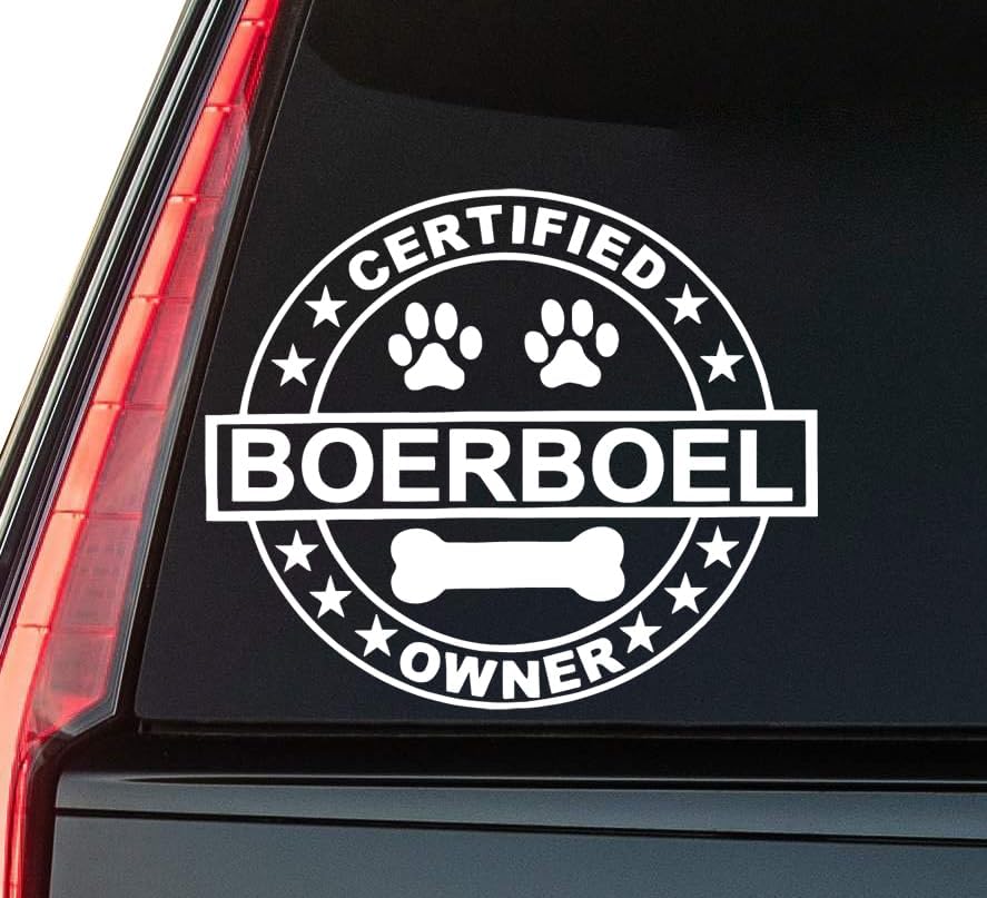 Boerboel Window Vinyl Decal Sticker 6" (White), Waterproof Vinyl Decals for Many Purpose Like Cars, Trucks, Laptops, Phones, Windows and More