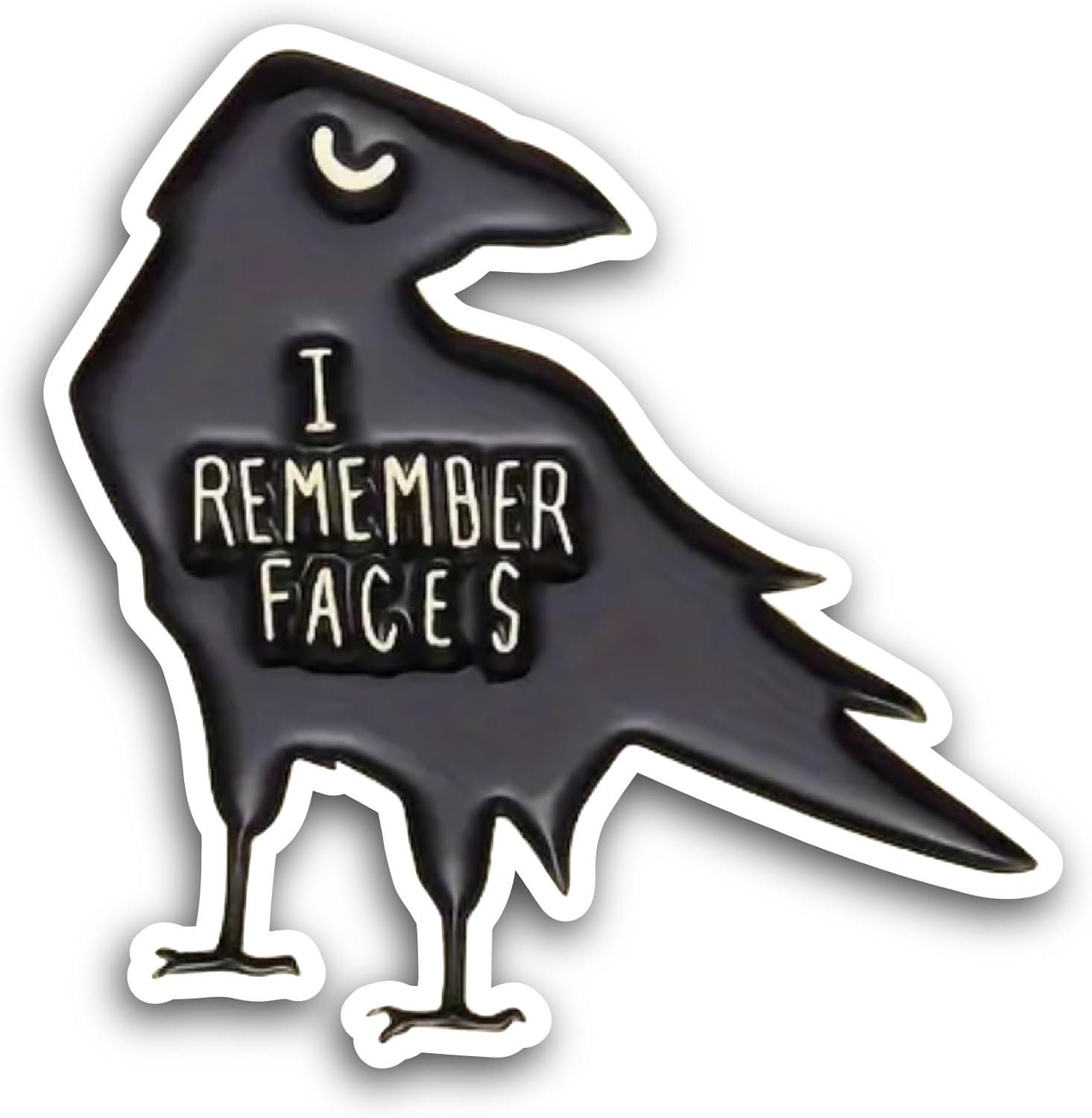 2 (Pieces) 3" and 5" I Remember Faces Sticker, Waterproof Vinyl Decals for Many Purpose Like Cars, Trucks, Laptops, Phones, Windows and More