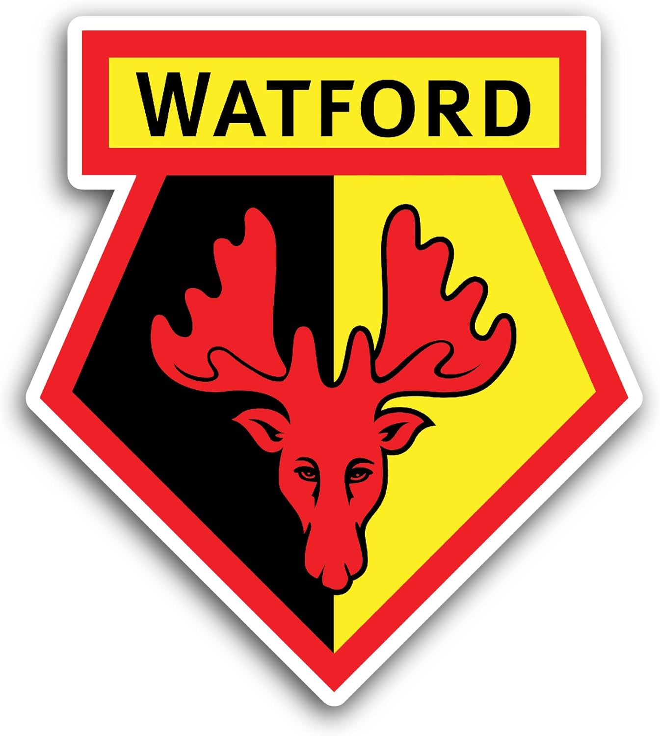 2 (Pieces) 3" and 5" Watf0rd Sticker, Waterproof Vinyl Decals for Many Purpose Like Cars, Trucks, Laptops, Phones, Windows and More