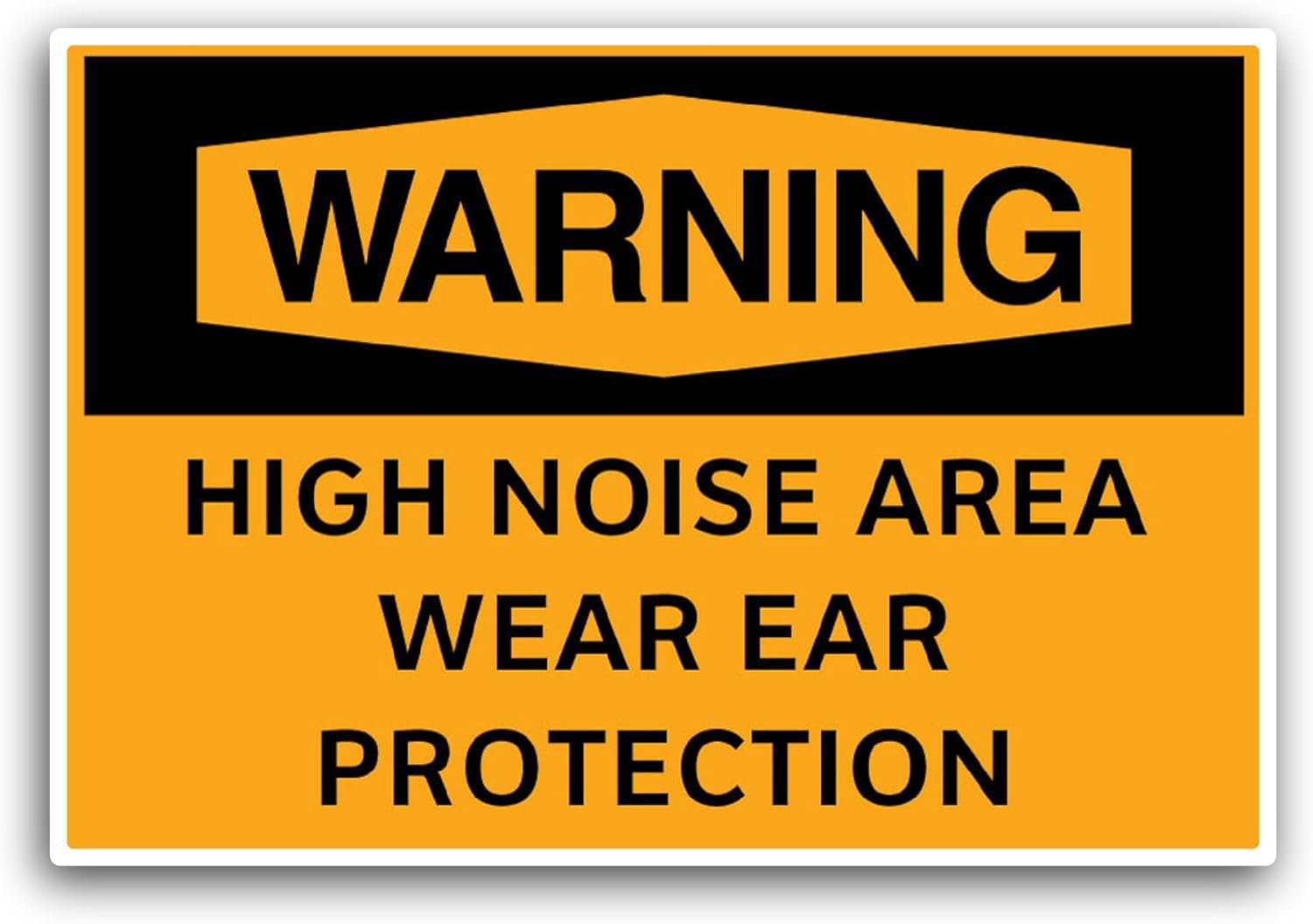 2 (Pieces) 3" and 5" High Noise Area Sticker, Waterproof Vinyl Decals for Many Purpose Like Cars, Trucks, Laptops, Phones, Windows and More