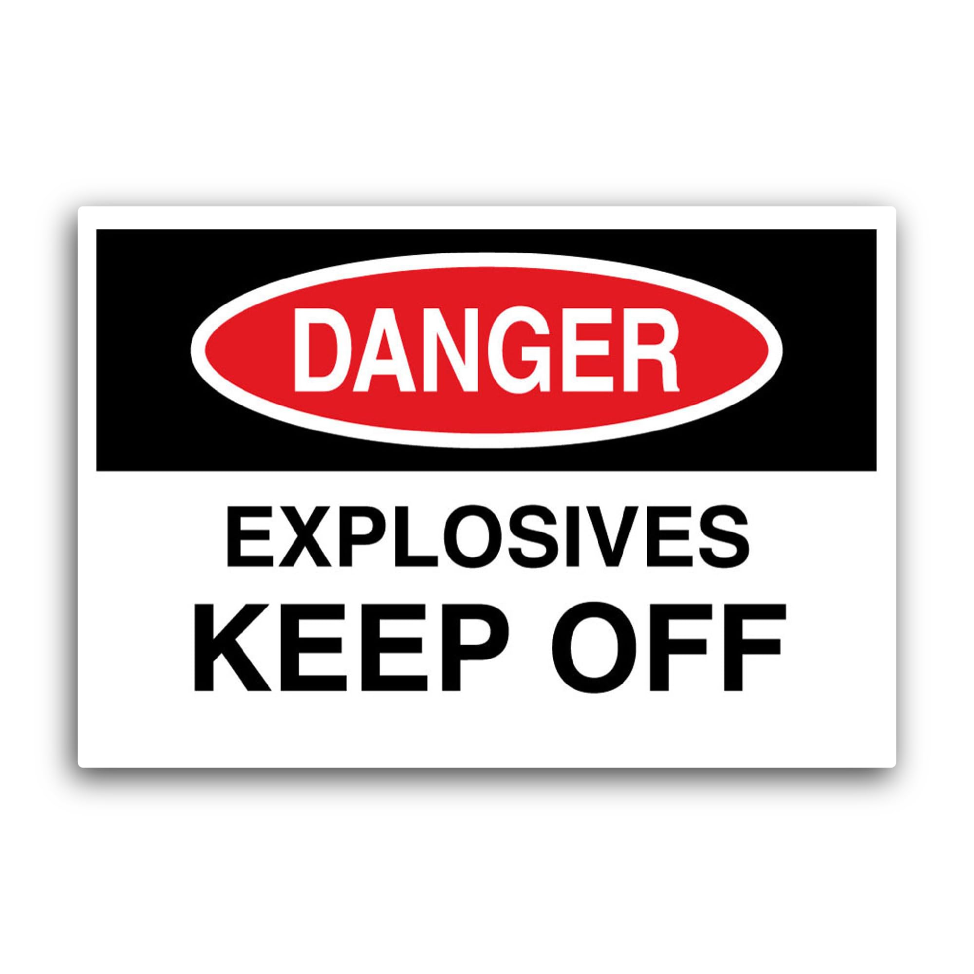 2 (Pieces) 3" and 5" Danger Explosives Sticker, Waterproof Vinyl Decals for Many Purpose Like Cars, 