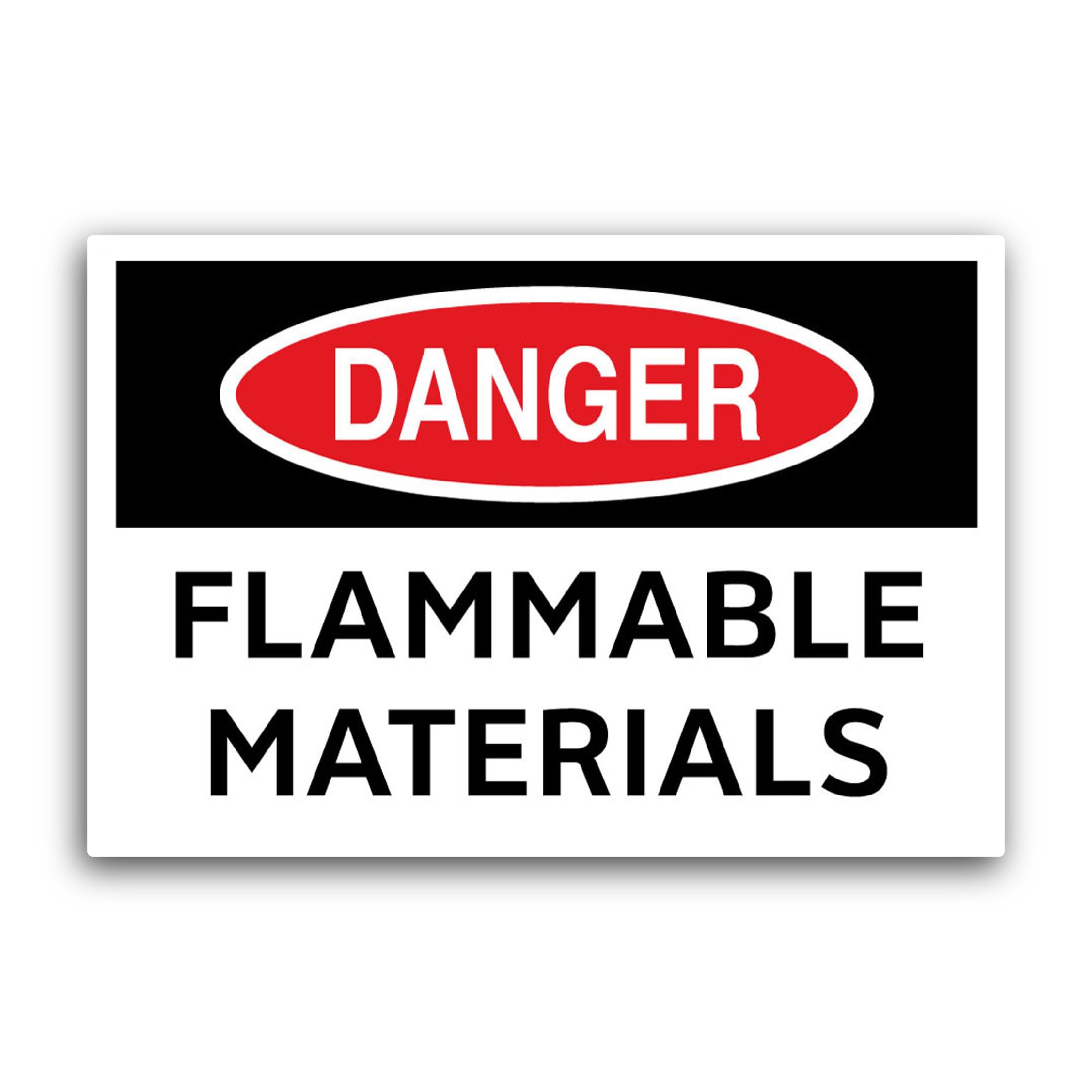 2 (Pieces) 3" and 5" Danger Flammable Material Sticker, Waterproof Vinyl Decals for Many Purpose Lik