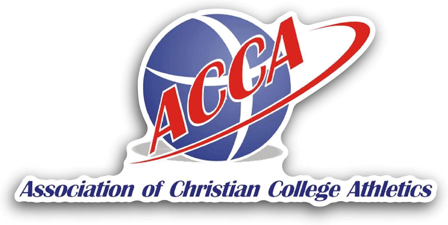 2 (Pieces) 3" and 5" Association of Chr1stian C0llege Athletics Sticker, Waterproof Vinyl Decals for Many Purpose Like Cars, Trucks, Laptops, Phones, Windows and More