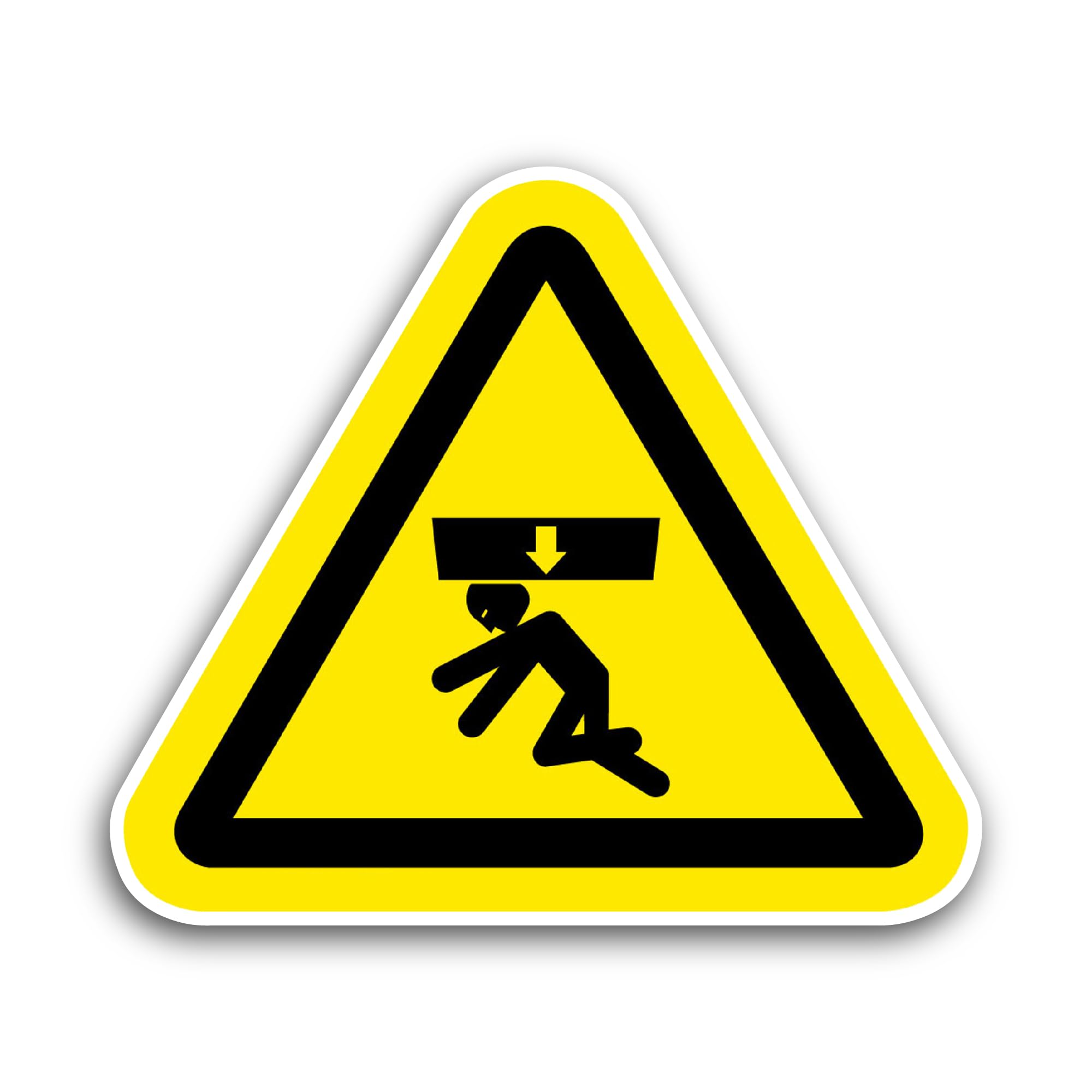 2 (Pieces) 3" and 5" Warning Lift Correctly Symbol Sticker, Waterproof Vinyl Decals for Many Purpose