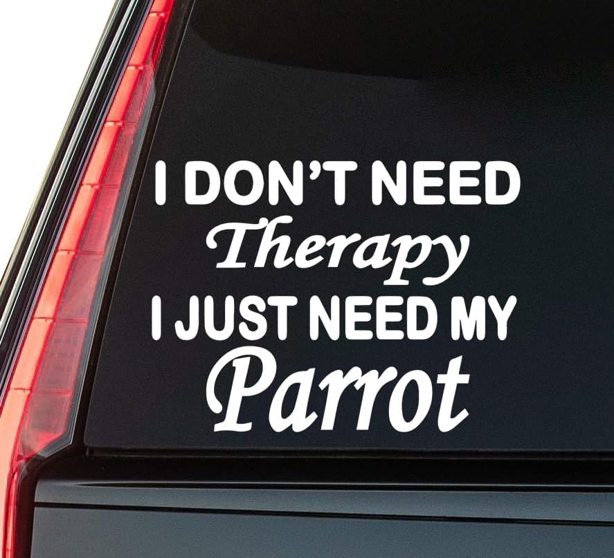 I Dont Need Therapy Window Vinyl Decal Sticker 6" (White), Waterproof Vinyl Decals for Many Purpose Like Cars, Trucks, Laptops, Phones, Windows and More