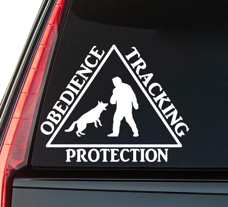 Tracking Protection Obedience Window Vinyl Decal Sticker 6" (White), Waterproof Vinyl Decals for Many Purpose Like Cars, Trucks, Laptops, Phones, Windows and More