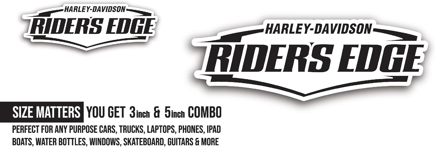2 (Pieces) 3" and 5" Riders Edge Sticker, Waterproof Vinyl Decals for Many Purpose Like Cars, Trucks, Laptops, Phones, Windows and More