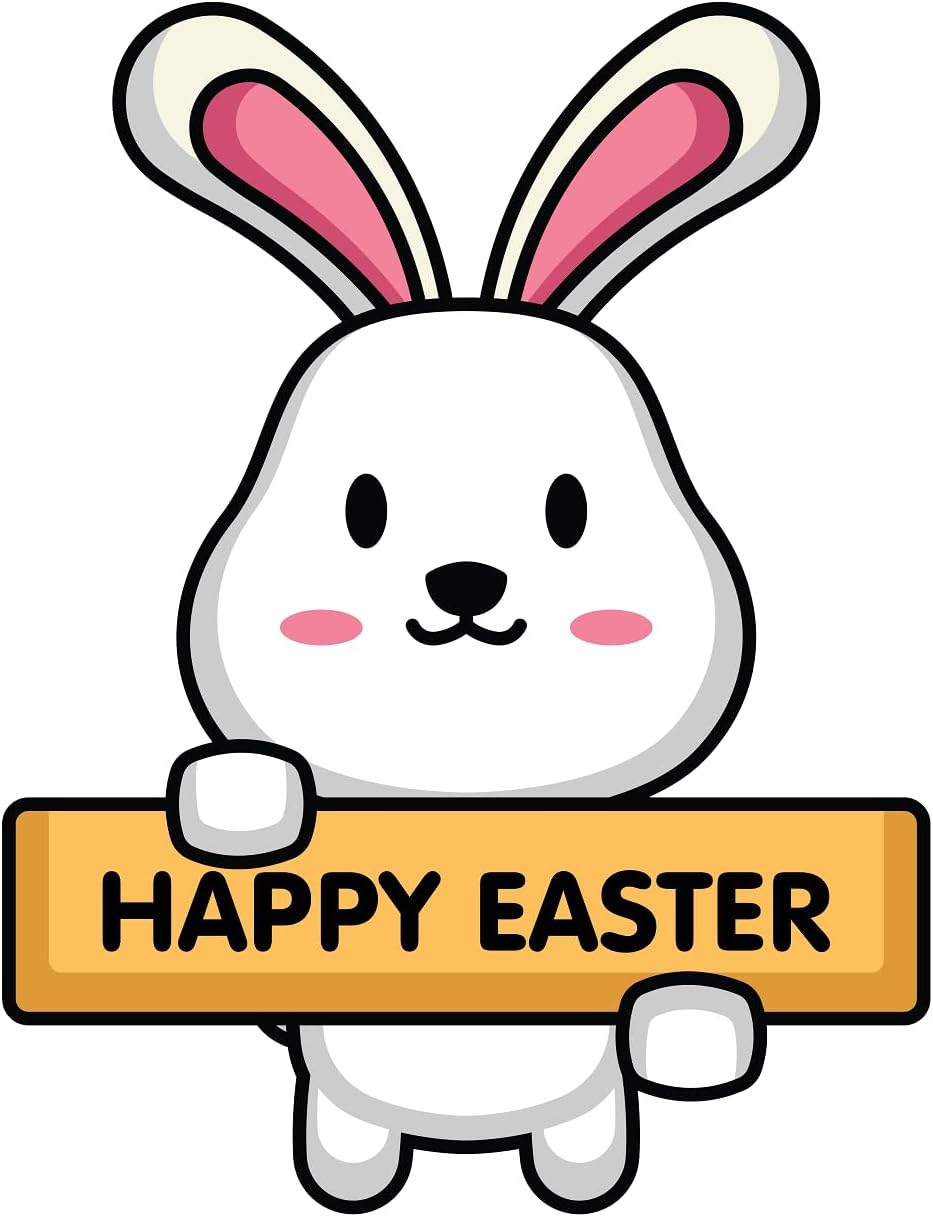 Inspirational Quote "Happy Easter" Motivational Sticker Vinyl Decal Motivation Stickers- 5" Vinyl Sticker Waterproof