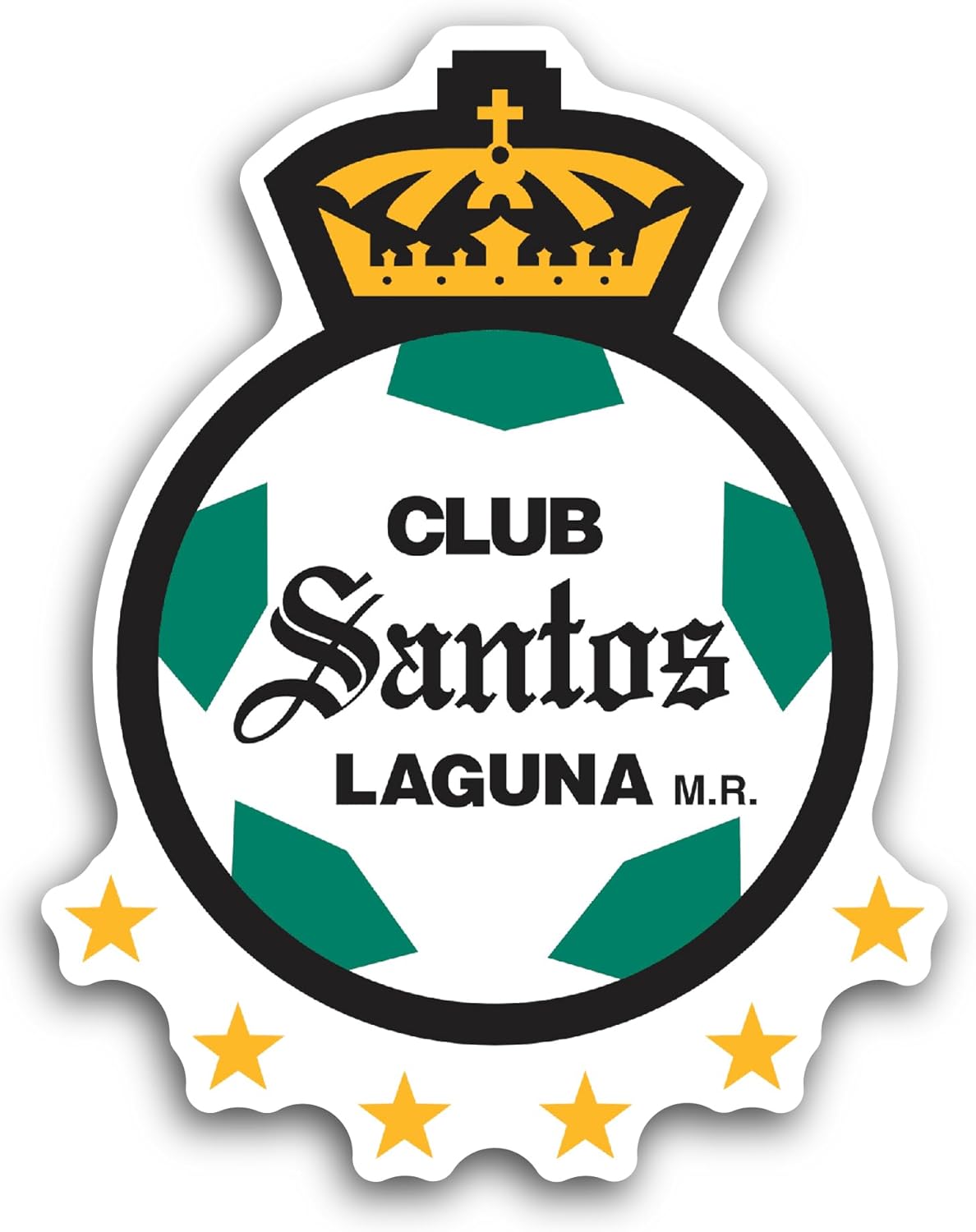 2 (Pieces) 3" and 5" Sant0s Laguna Sticker, Waterproof Vinyl Decals for Many Purpose Like Cars, Trucks, Laptops, Phones, Windows and More