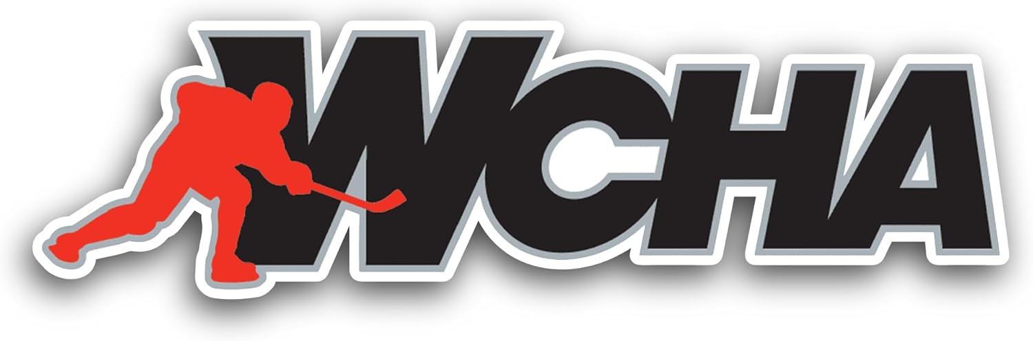 2 (Pieces) 3" and 5" Western C0llegiate Hockey Association Decal Sticker, Waterproof Vinyl Decals for Many Purpose Like Cars, Trucks, Laptops, Phones, Windows and More