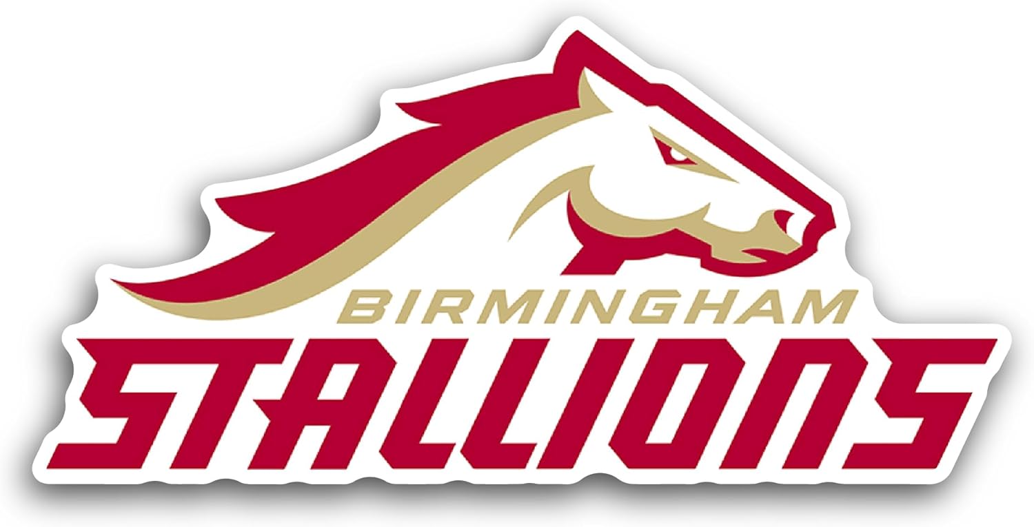2 (Pieces) 3" and 5" Birm1ngham Stallions Decal Sticker, Waterproof Vinyl Decals for Many Purpose Like Cars, Trucks, Laptops, Phones, Windows and More