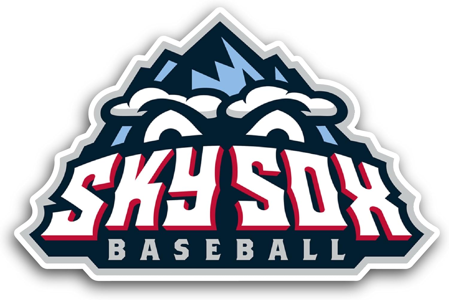 2 (Pieces) 3" and 5" C0lorado Springs Sky Sox Sticker, Waterproof Vinyl Decals for Many Purpose Like Cars, Trucks, Laptops, Phones, Windows and More