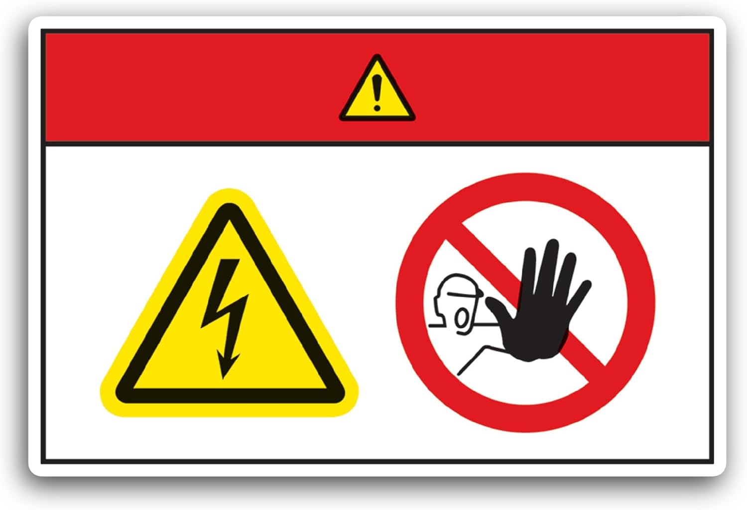 2 (Pieces) 3" and 5" Danger Electricity Warning Sign Dont Touch Sticker, Waterproof Vinyl Decals for Many Purpose Like Cars, Trucks, Laptops, Phones, Windows and More