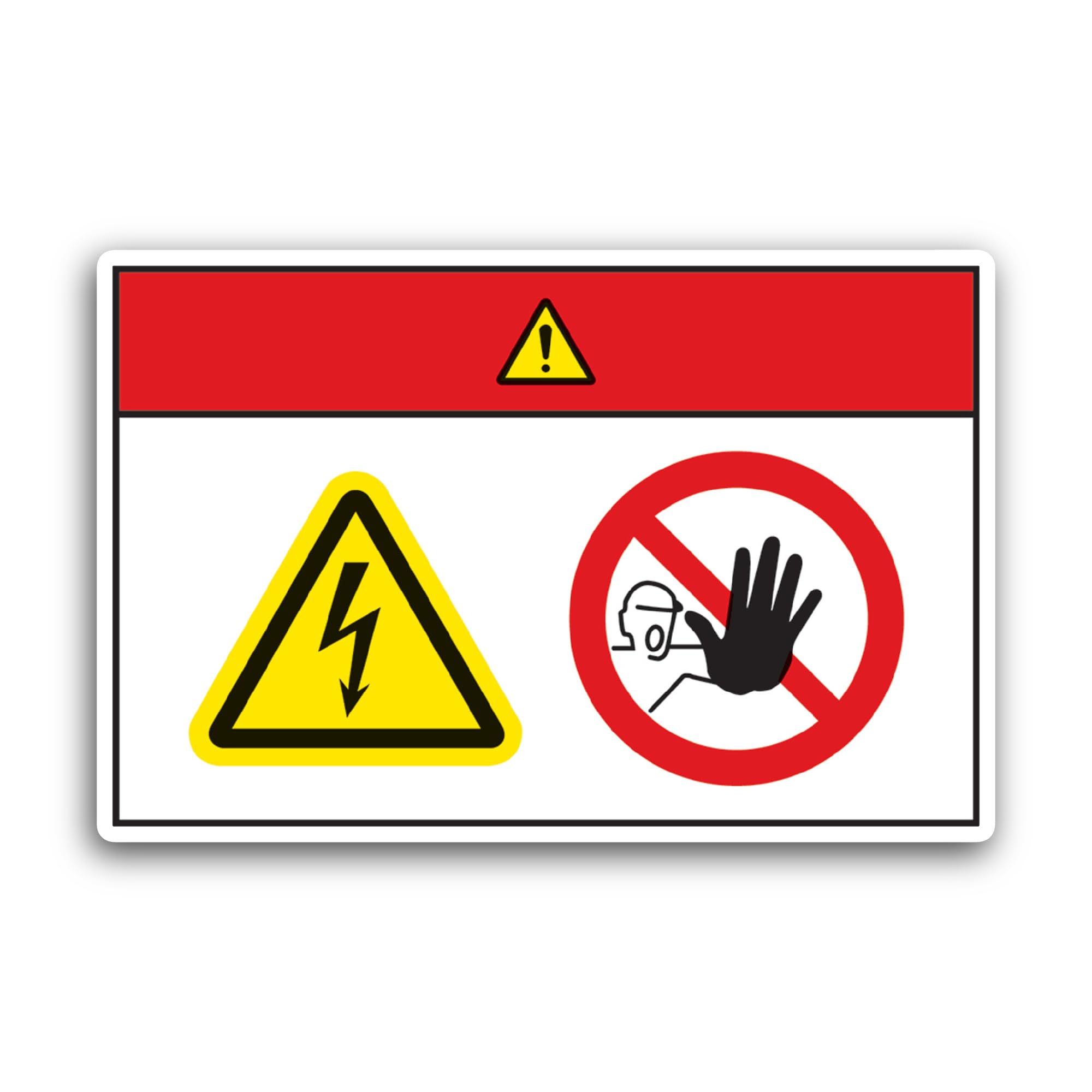 2 (Pieces) 3" and 5" Danger Electricity Warning Sign Dont Touch Sticker, Waterproof Vinyl Decals for