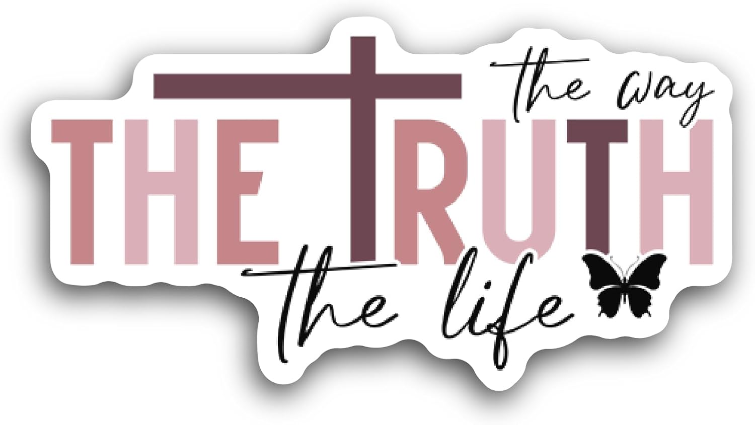 2 (Pieces) 3" and 5" The Truth Sticker, Waterproof Vinyl Decals for Many Purpose Like Cars, Trucks, Laptops, Phones, Windows and More