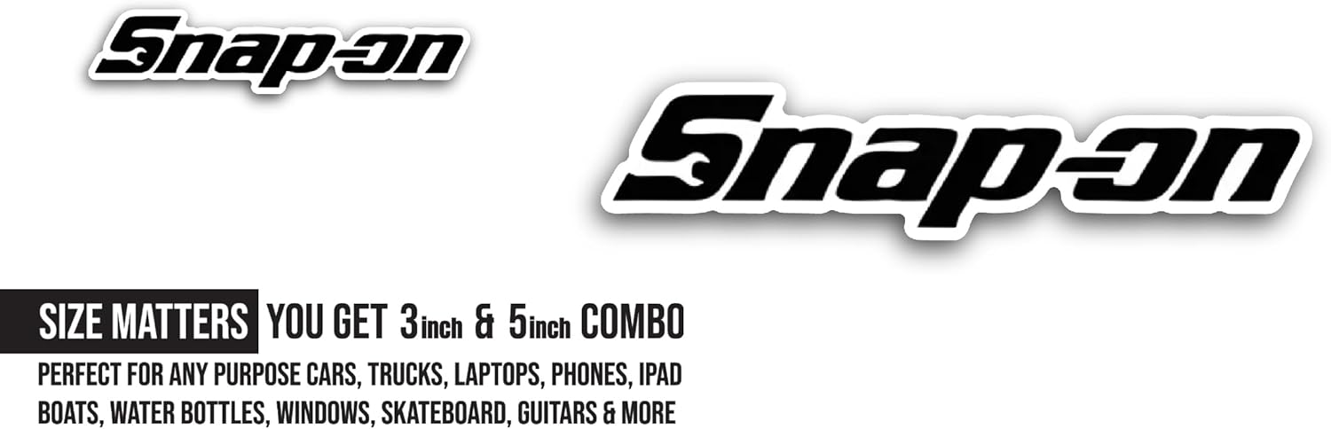 2 (Pieces) 3" and 5" Snap-on Sticker, Waterproof Vinyl Decals for Many Purpose Like Cars, Trucks, Laptops, Phones, Windows and More