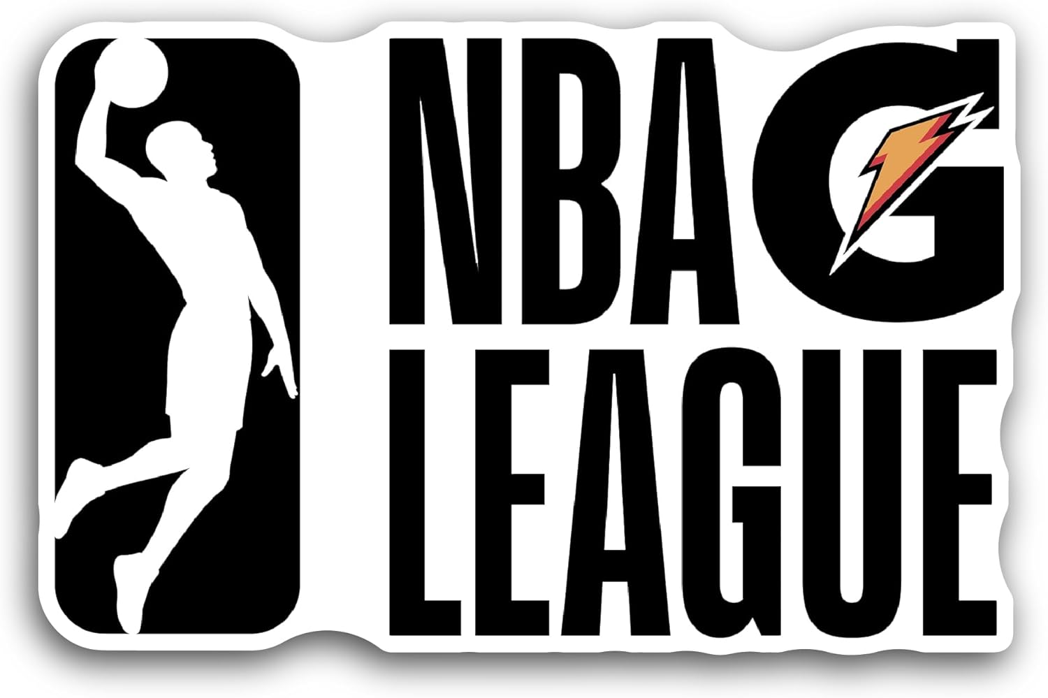 2 (Pieces) 3" and 5" NBA G League Sticker, Waterproof Vinyl Decals for Many Purpose Like Cars, Trucks, Laptops, Phones, Windows and More
