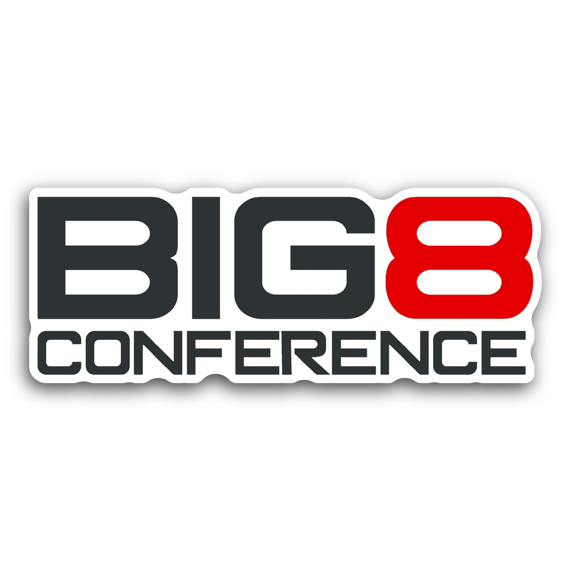 2 (Pieces) 3" and 5" Big 8 C0nference Sticker, Waterproof Vinyl Decals for Many Purpose Like Cars, T