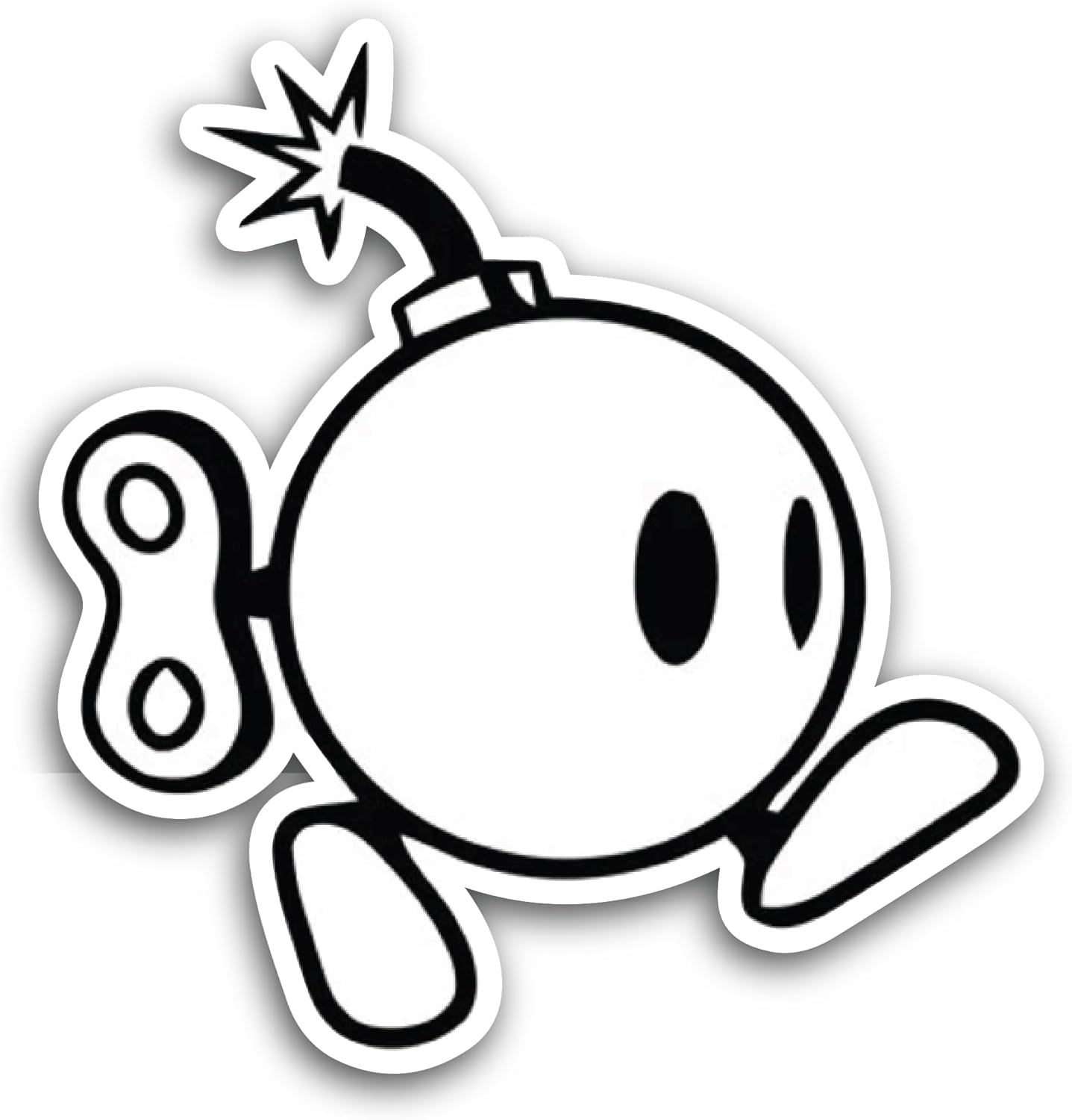 2 (Pieces) 3" and 5" Cartoon Bomb Sticker, Waterproof Vinyl Decals for Many Purpose Like Cars, Trucks, Laptops, Phones, Windows and More
